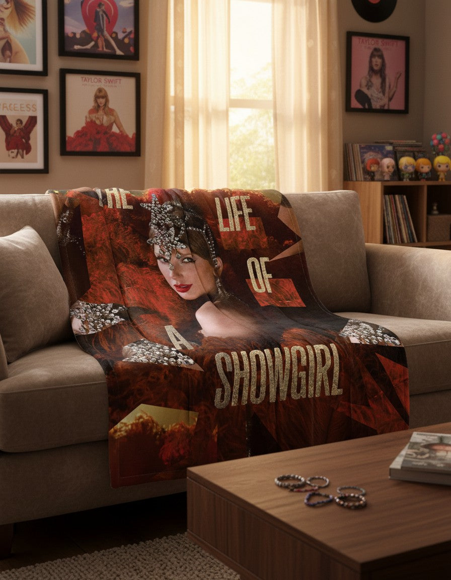 The Life of a Showgirl Blanket - Glamour Inspired Throw Blanket for Music Lovers