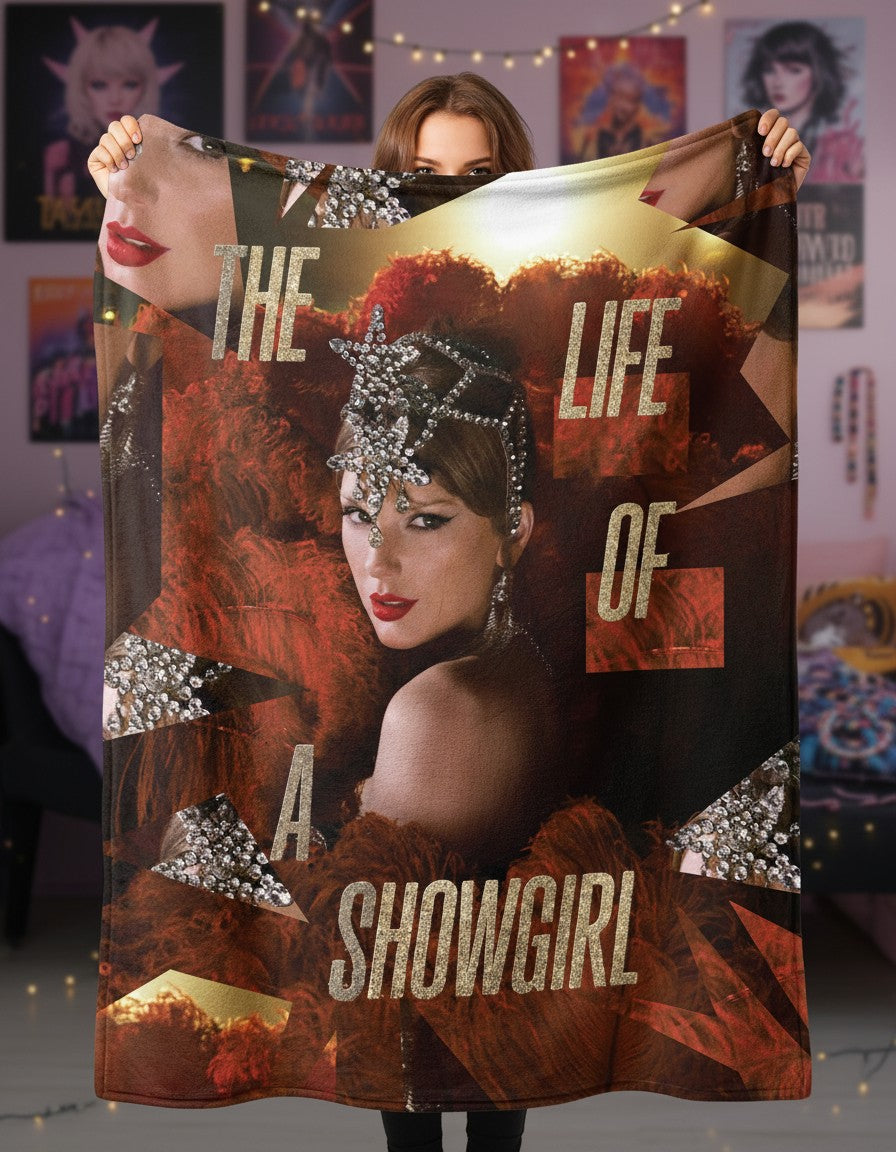 The Life of a Showgirl Blanket - Glamour Inspired Throw Blanket for Music Lovers