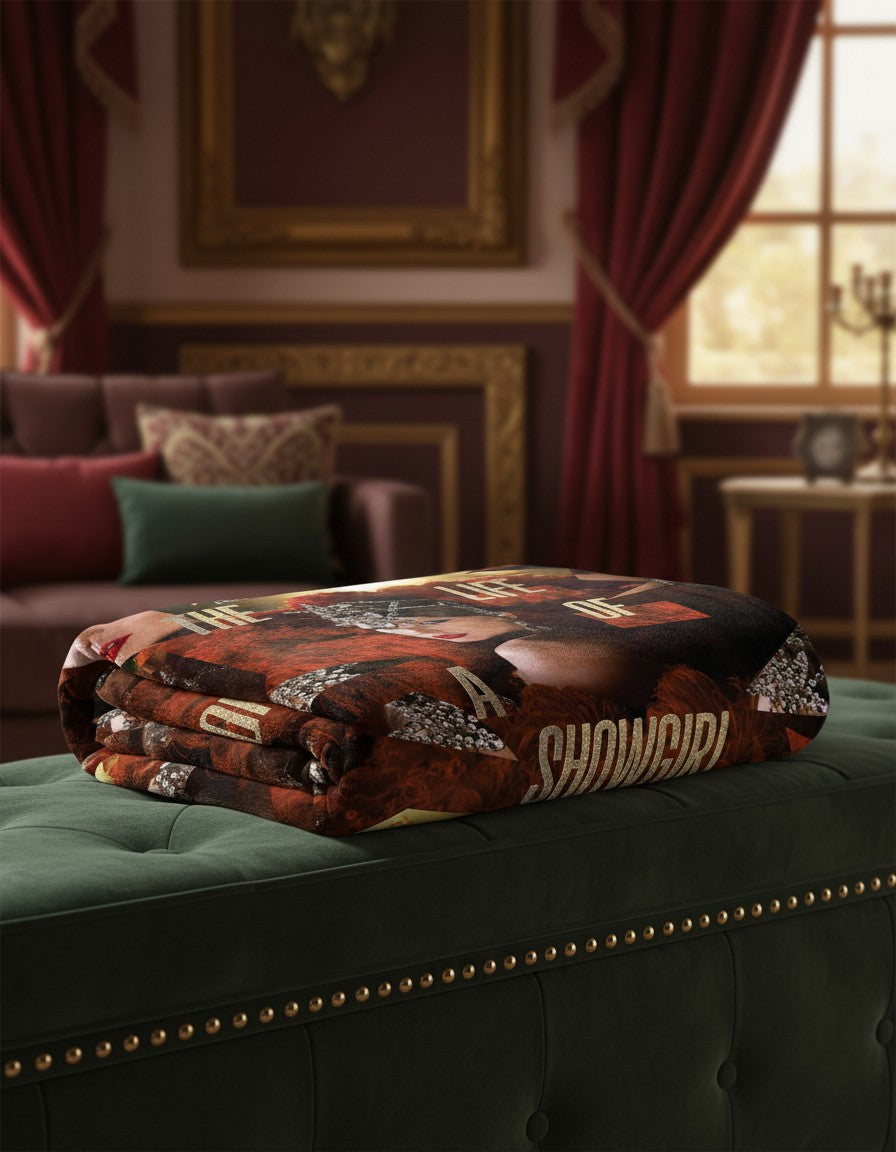 The Life of a Showgirl Blanket - Glamour Inspired Throw Blanket for Music Lovers