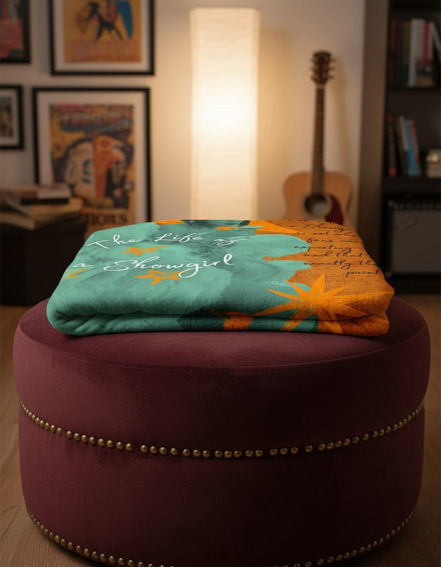 Vintage Glam Showgirl Blanket - Aesthetic Music-Inspired Throw for Cozy Nights