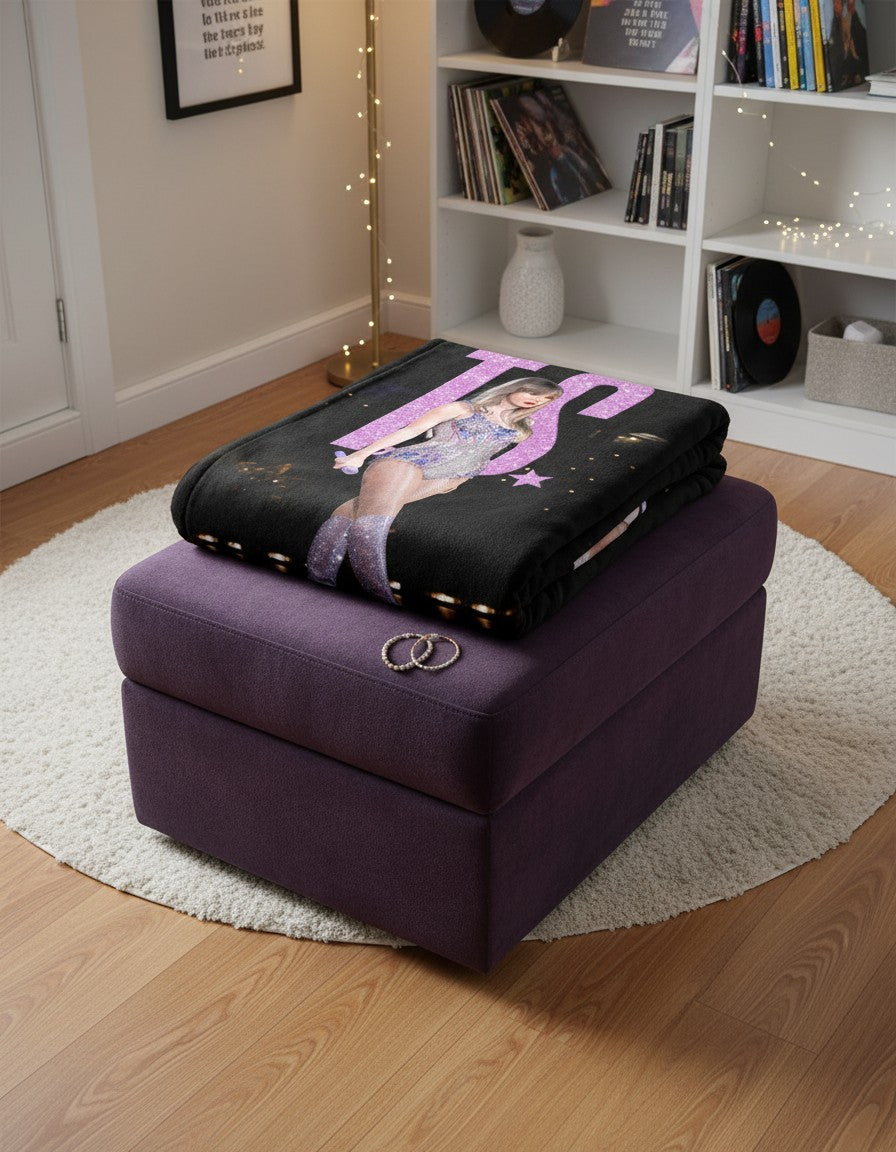 Taylor Inspired Showgirl Era Blanket - Soft Plush Throw for Swiftie Fans