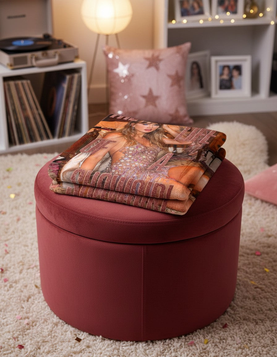 The Life of a Showgirl Fleece Blanket - Taylor Era Inspired Gift for Music Lovers
