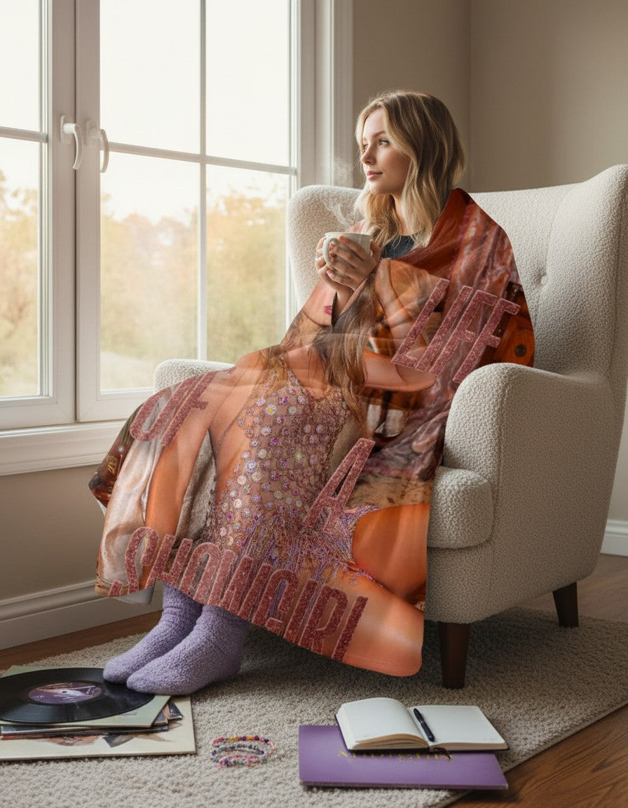 The Life of a Showgirl Fleece Blanket - Taylor Era Inspired Gift for Music Lovers