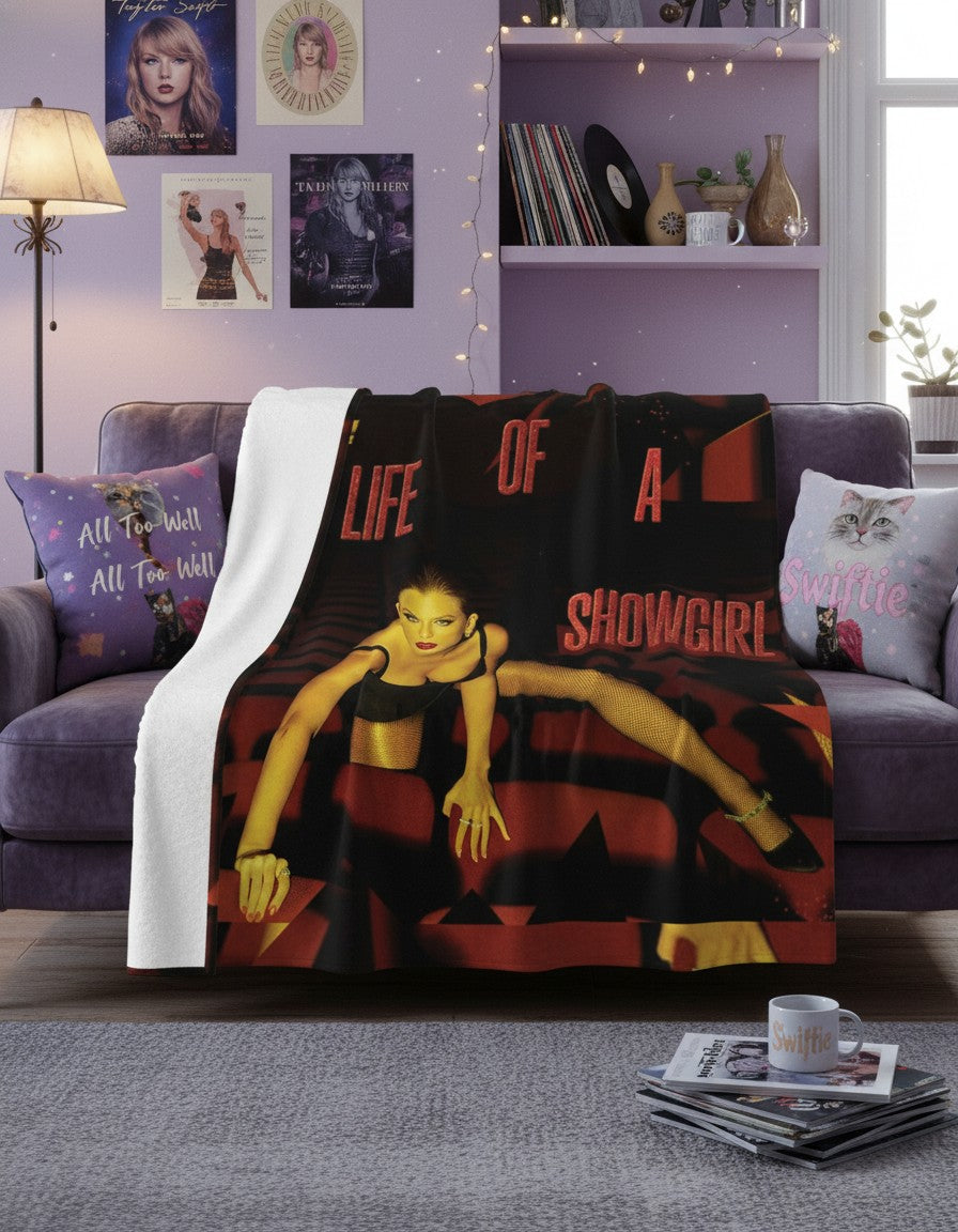 The Life of a Showgirl Blanket – Taylor Inspired Album Throw for Cozy Nights