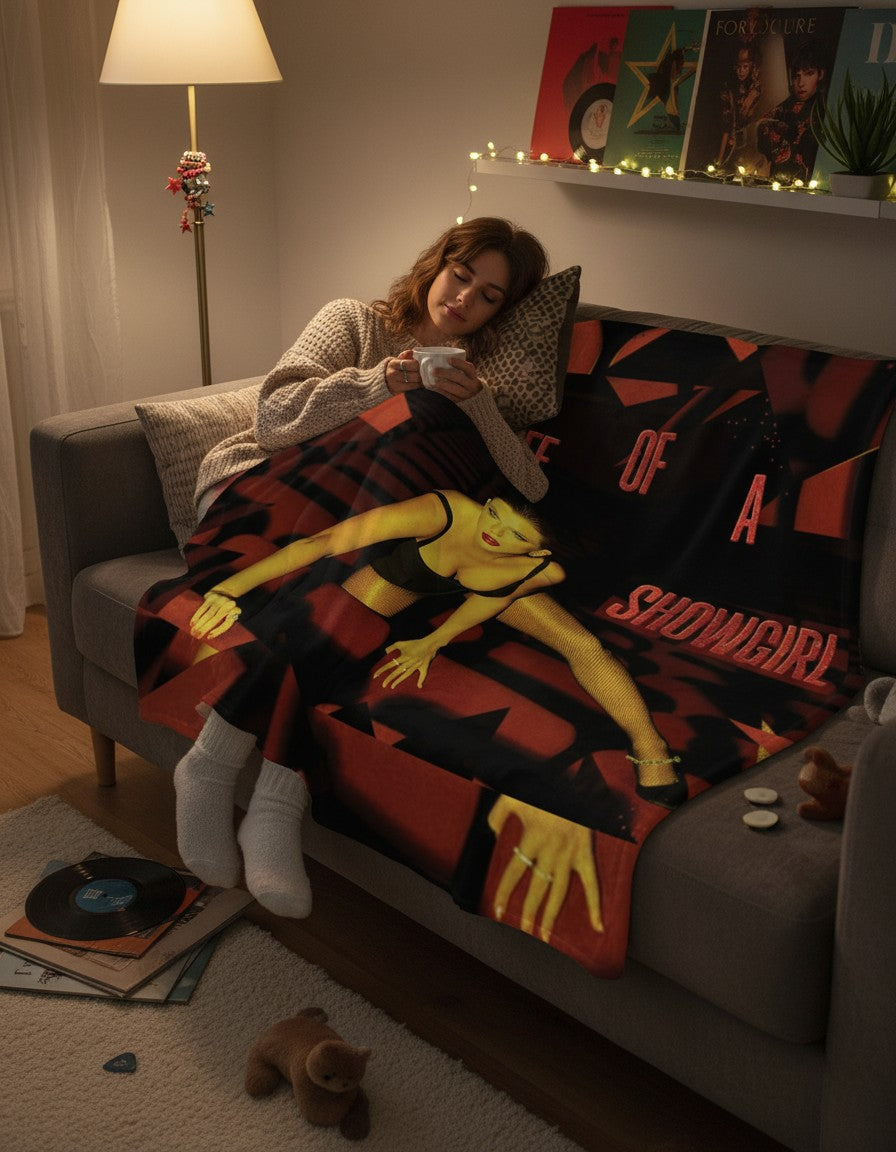 The Life of a Showgirl Blanket – Taylor Inspired Album Throw for Cozy Nights