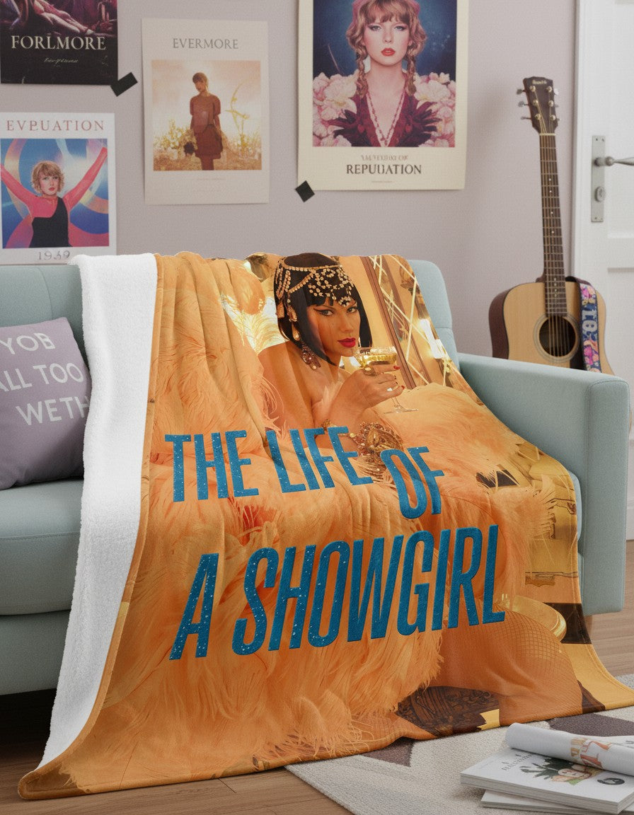 The Life of a Showgirl Plush Blanket – Music Era Inspired Blanket for Swifties