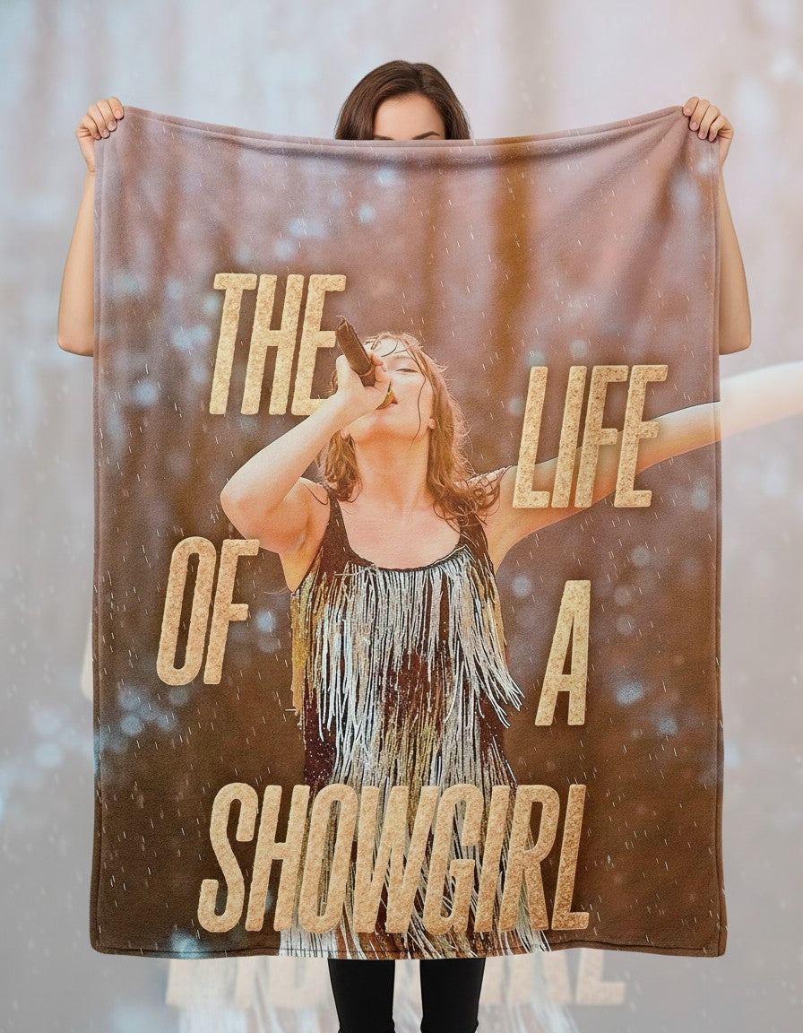 The Life of a Showgirl Blanket – Sparkly Glam Album Inspired Decor