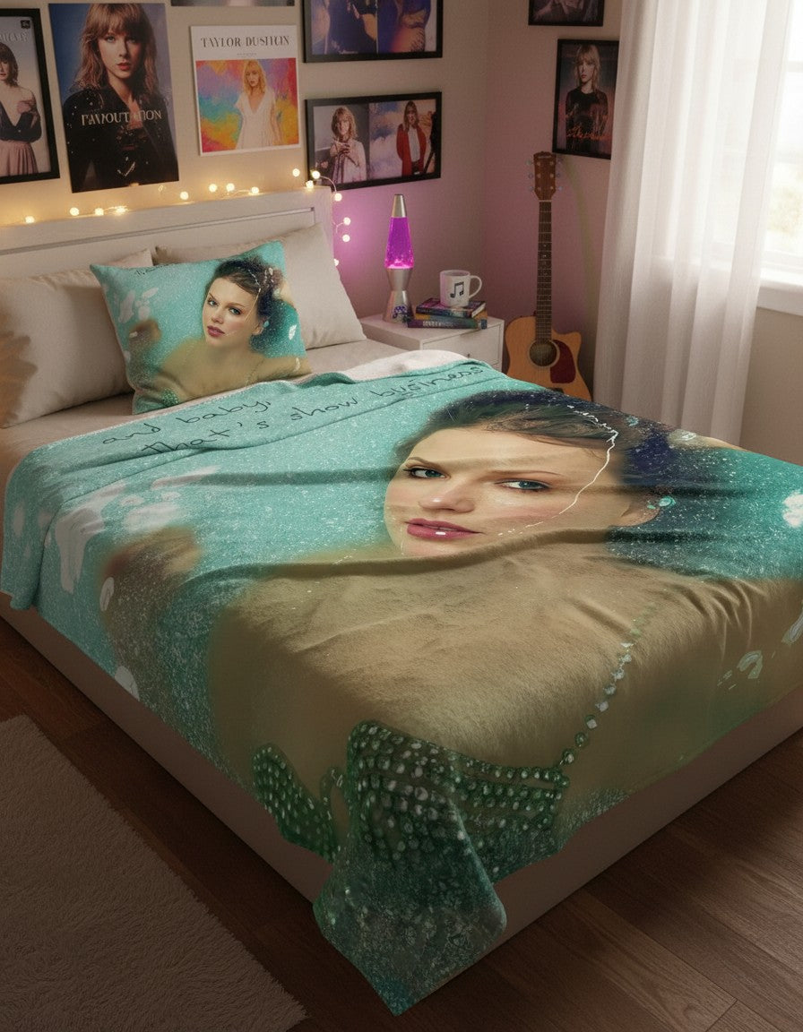 The Life of a Showgirl Blanket – Elegant Taylor Era Inspired Home Decor Gift
