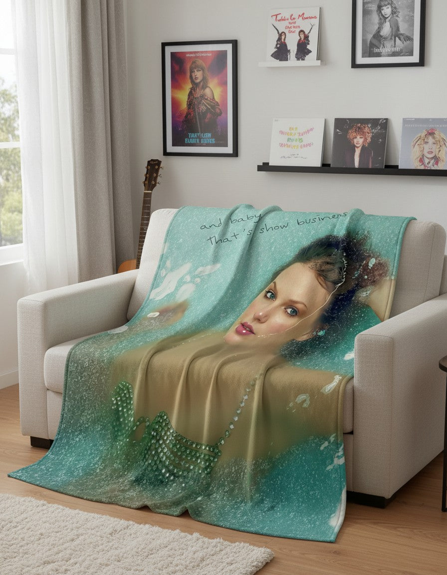 The Life of a Showgirl Blanket – Elegant Taylor Era Inspired Home Decor Gift