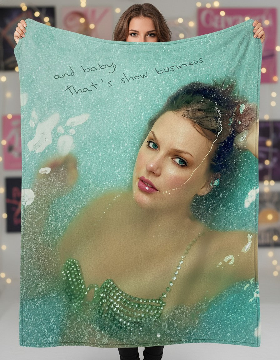 The Life of a Showgirl Blanket – Elegant Taylor Era Inspired Home Decor Gift