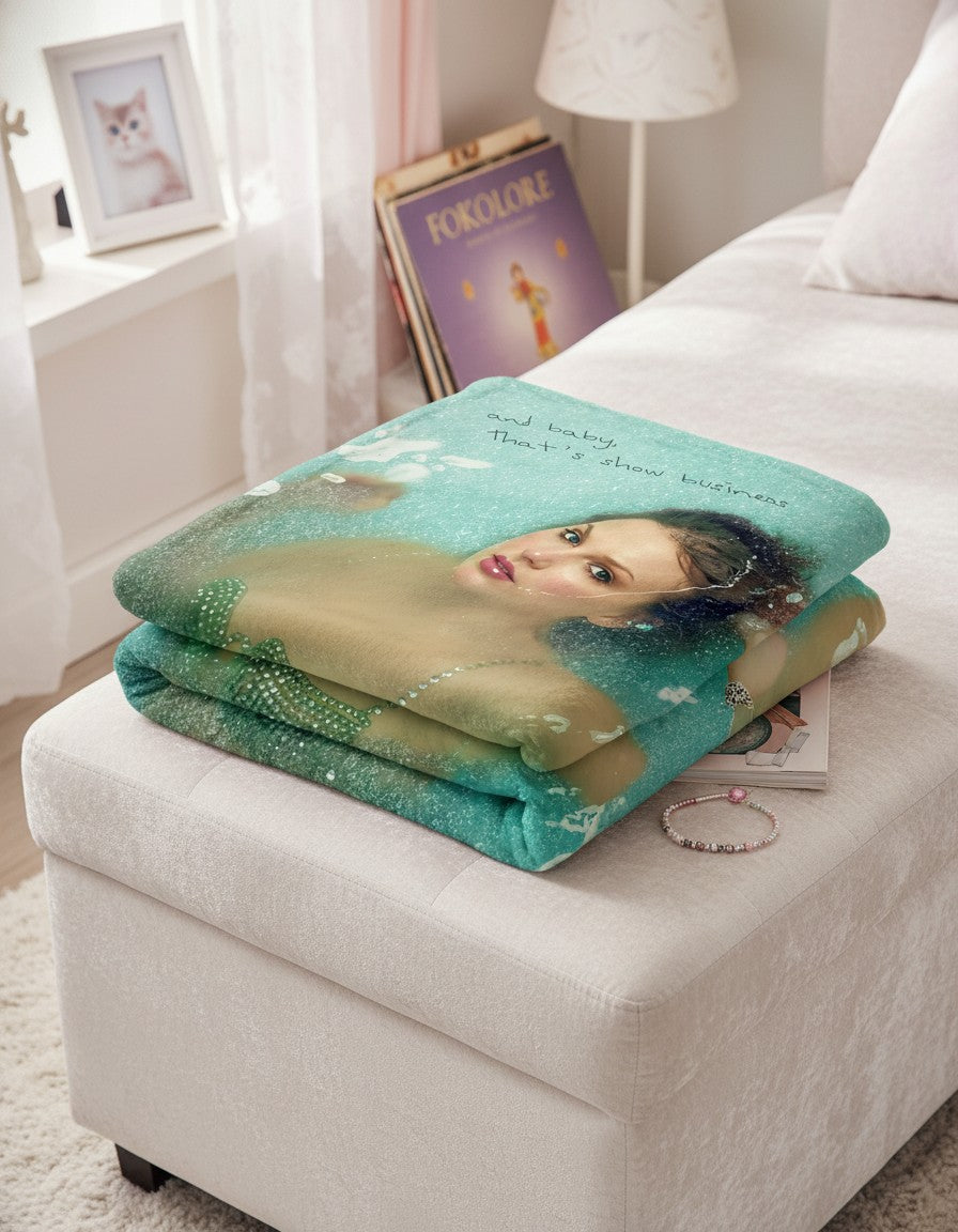 The Life of a Showgirl Blanket – Elegant Taylor Era Inspired Home Decor Gift