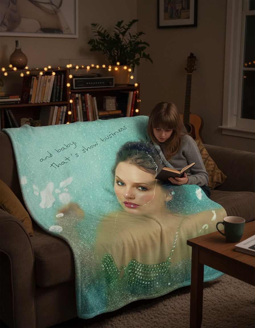 The Life of a Showgirl Blanket – Elegant Taylor Era Inspired Home Decor Gift