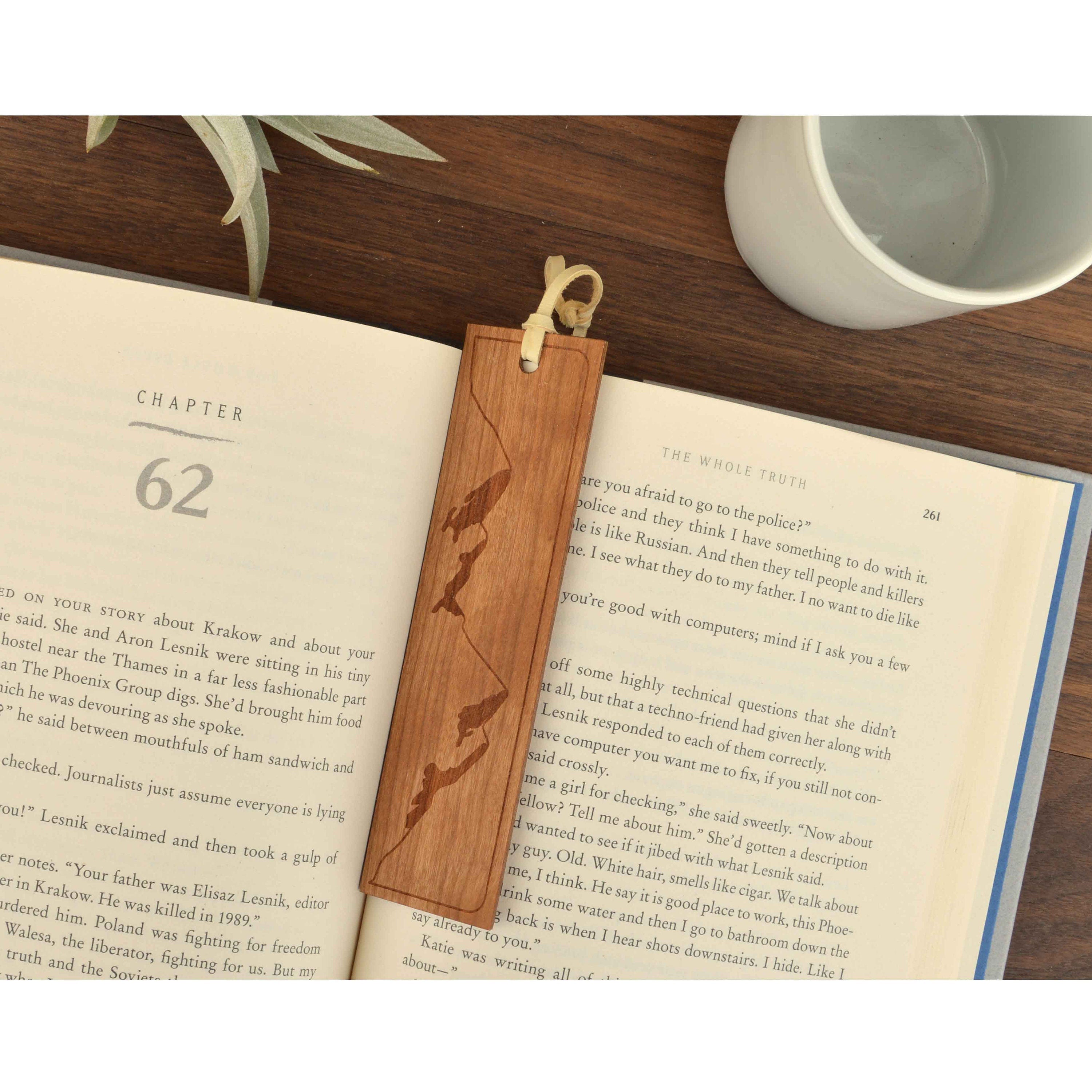 Handcrafted Wooden Mountain Bookmark