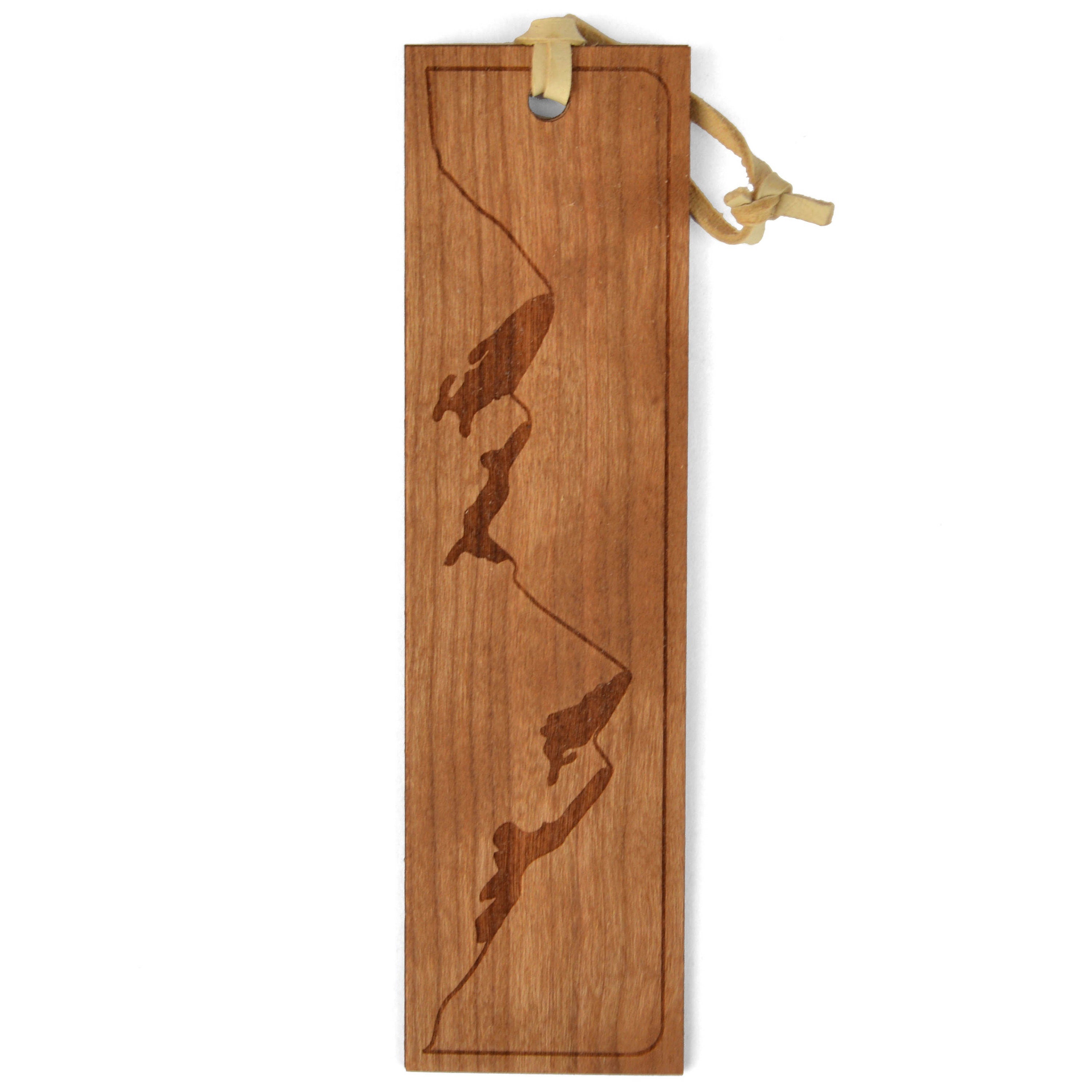 Handcrafted Wooden Mountain Bookmark