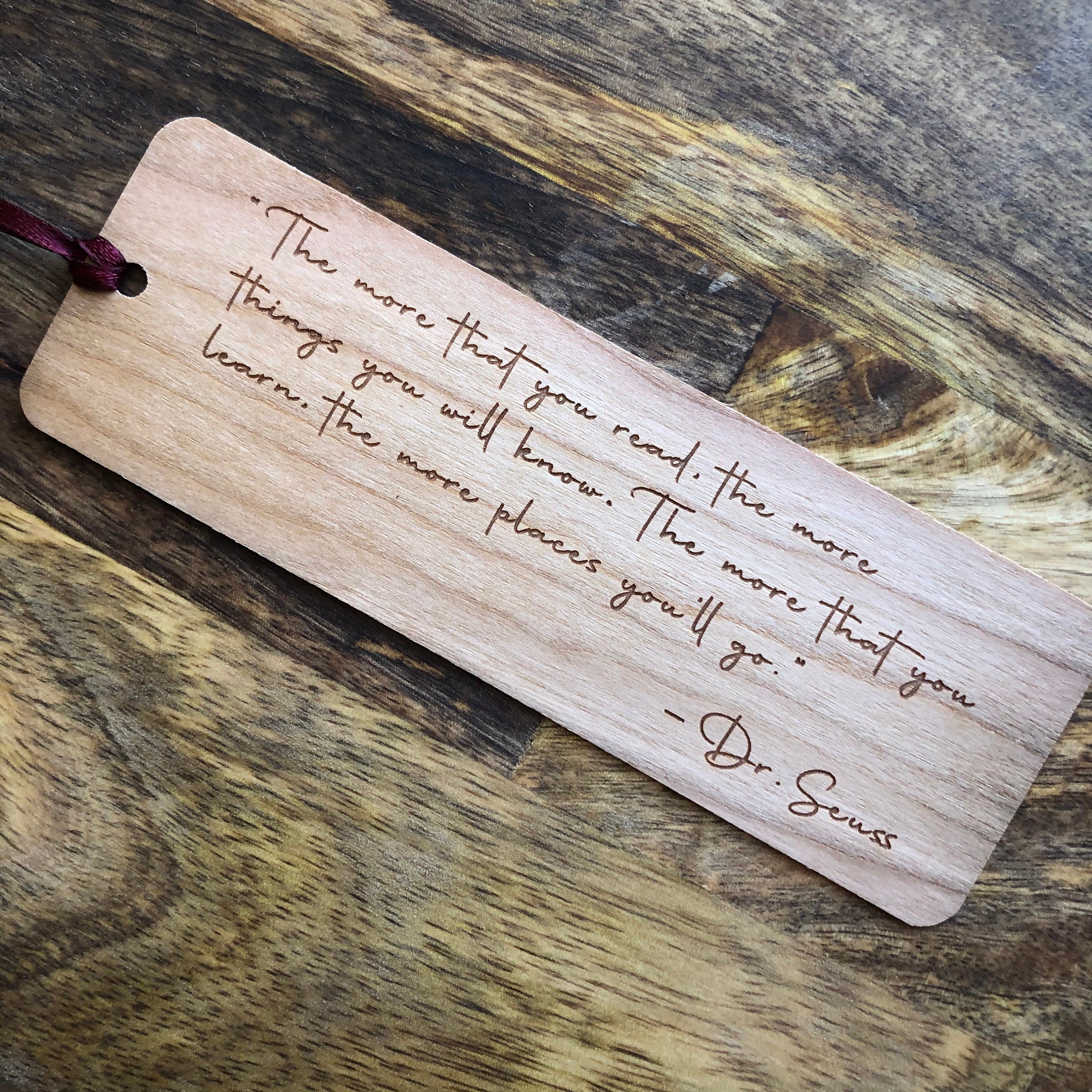 Personalized Engraved Wooden Bookmarks