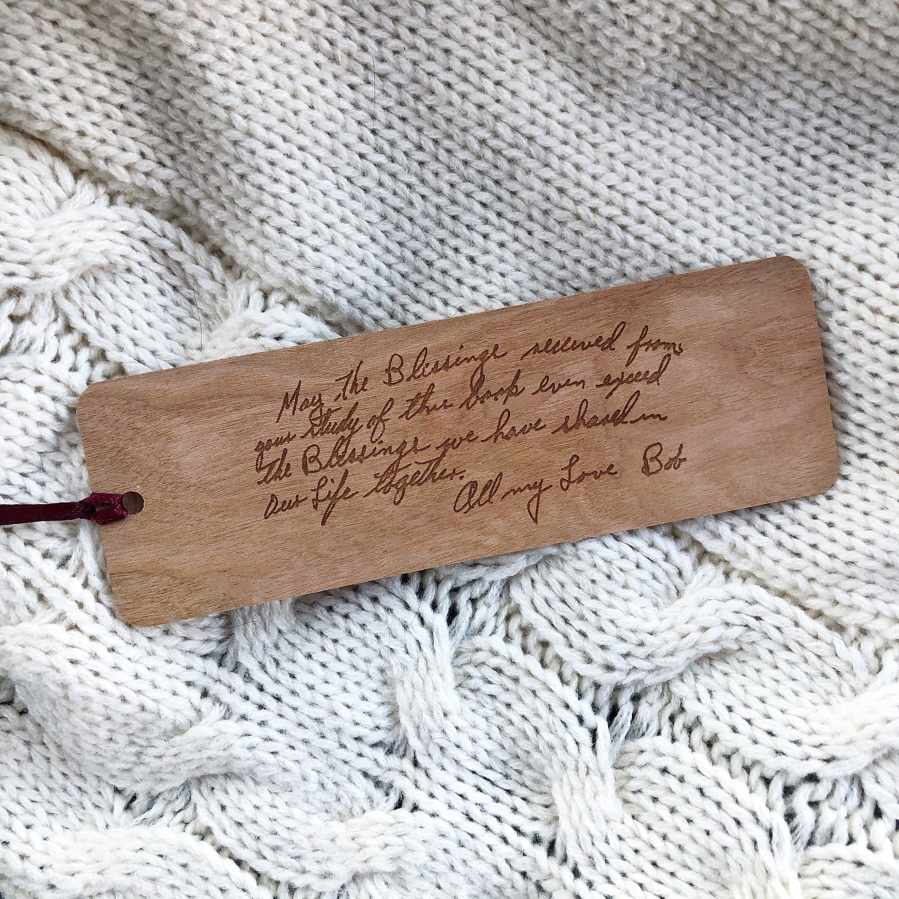 Personalized Engraved Wooden Bookmarks