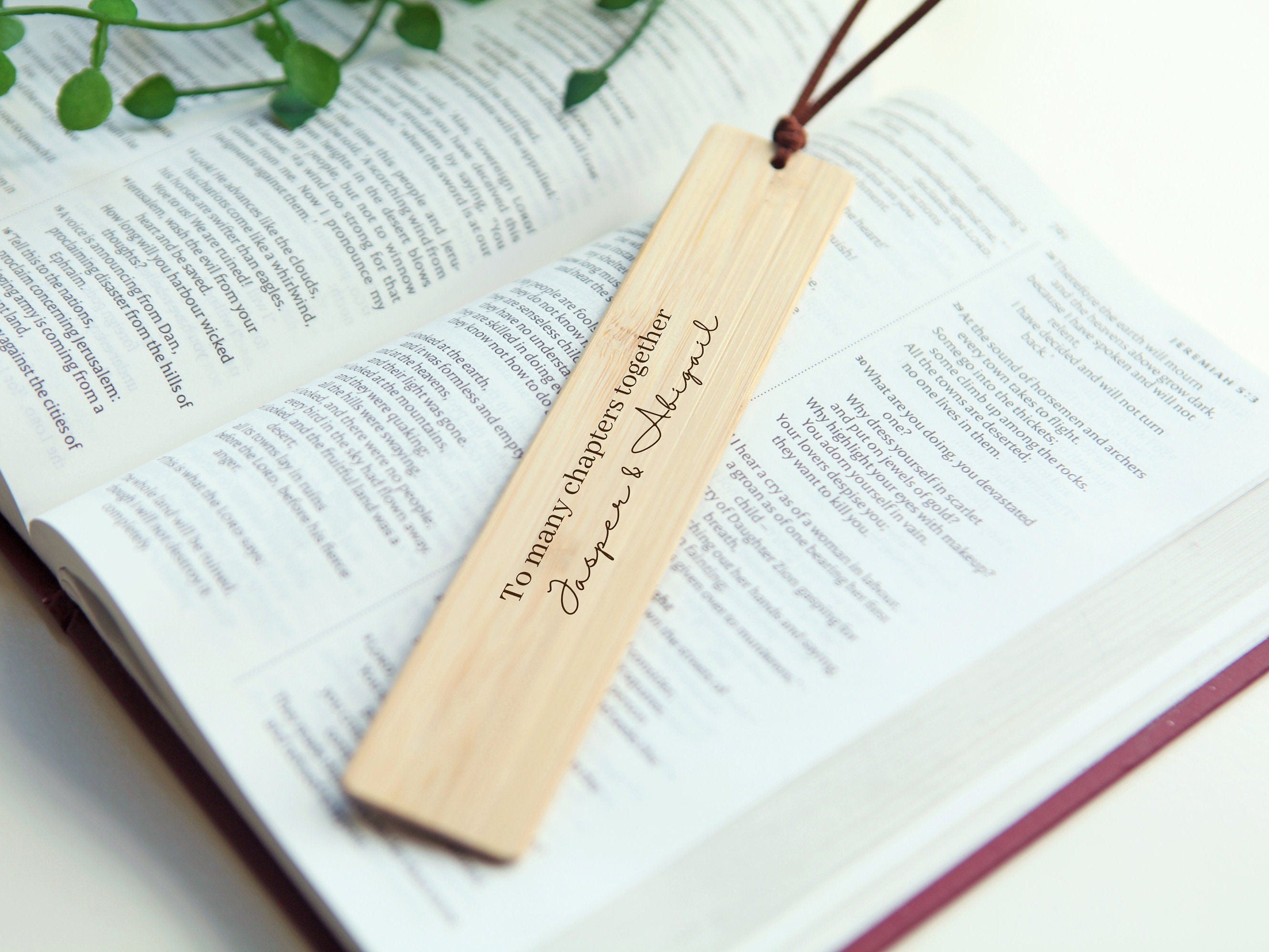 Personalised Engraved Bamboo Wooden Bookmark
