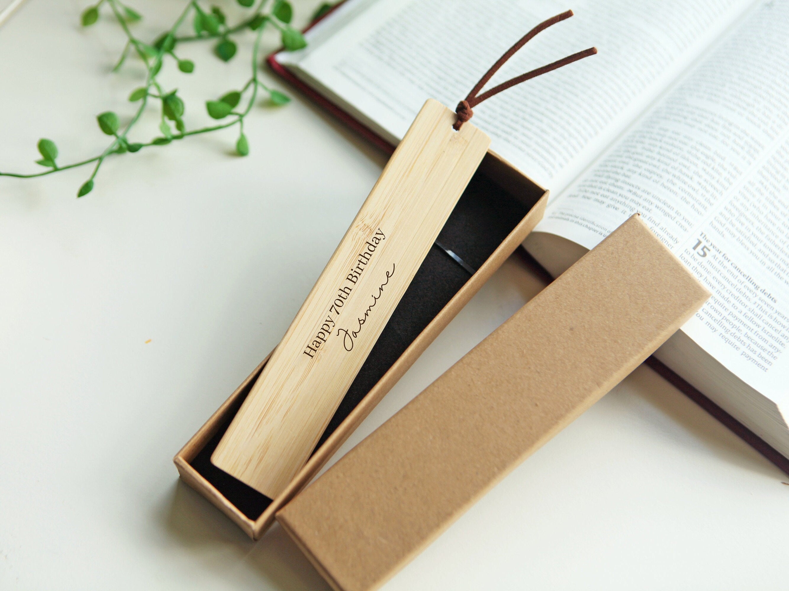 Personalised Engraved Bamboo Wooden Bookmark