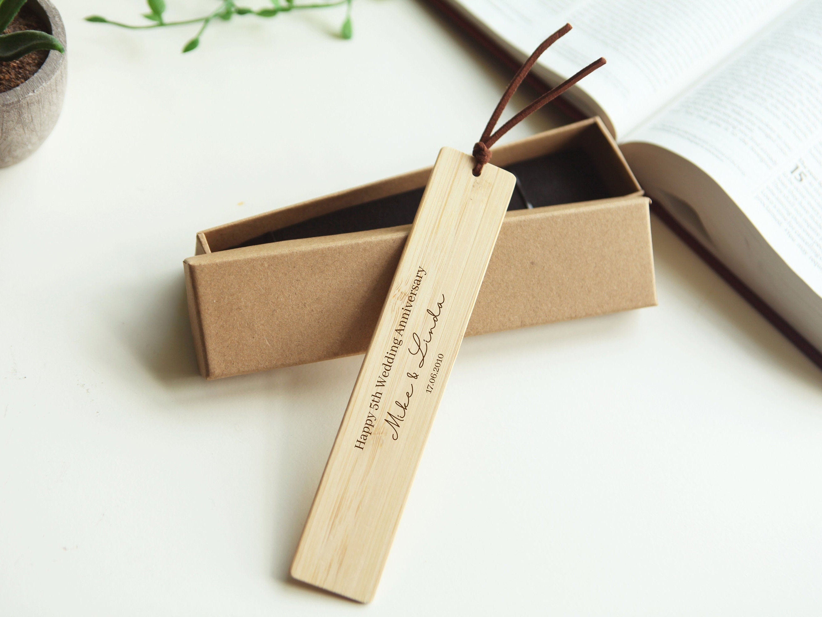 Personalised Engraved Bamboo Wooden Bookmark