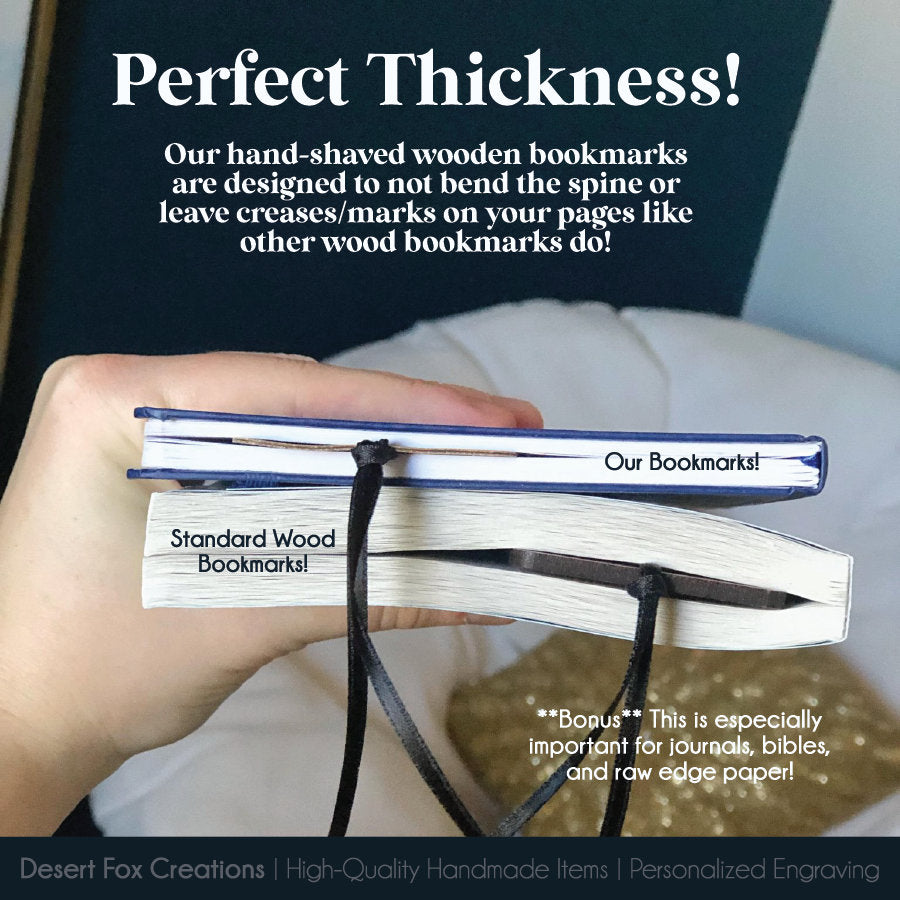 Personalized Engraved Wooden Bookmarks