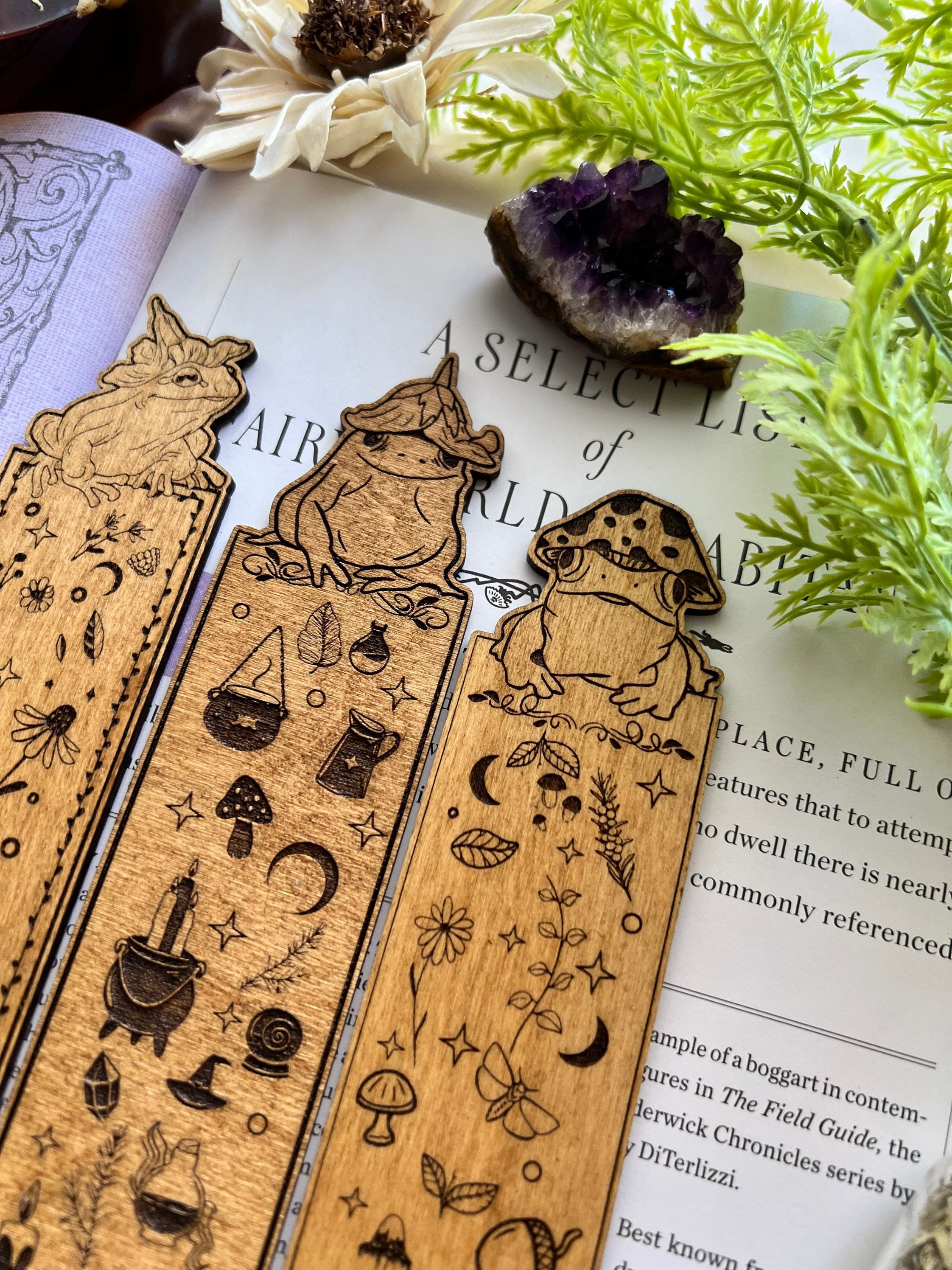 Wooden Bookmarks - Handmade Wood Burning