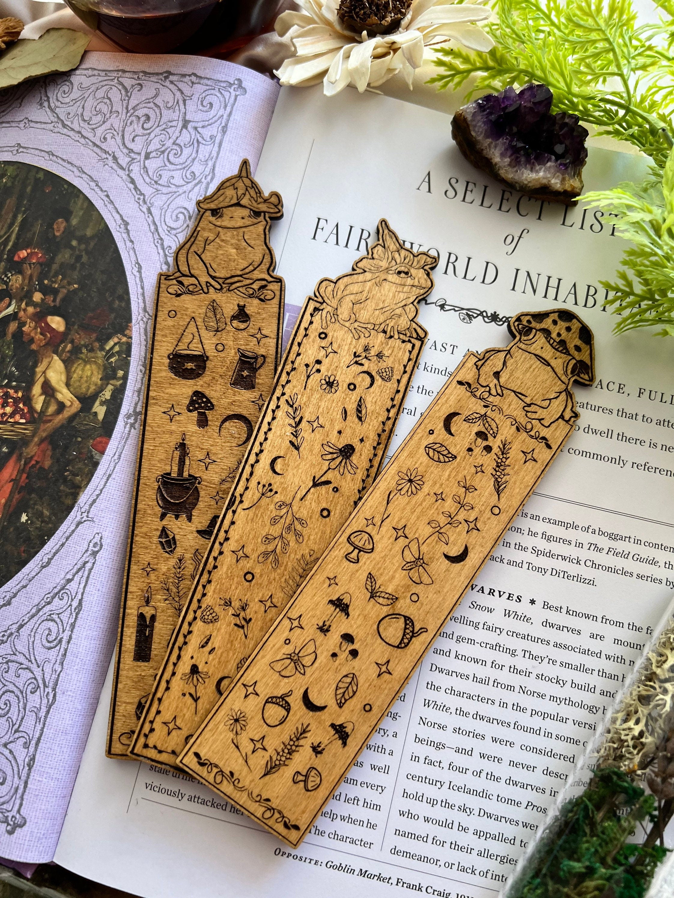 Wooden Bookmarks - Handmade Wood Burning