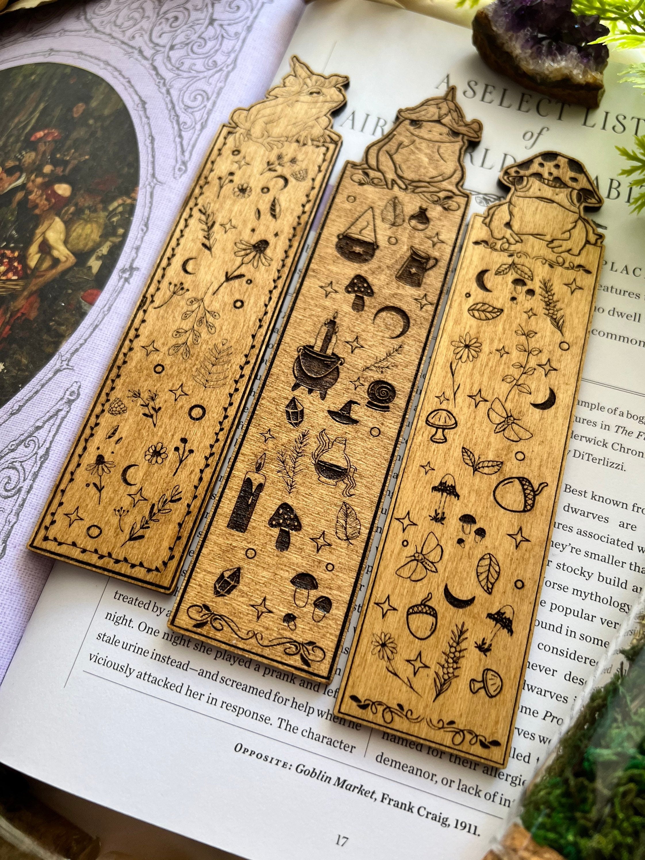 Wooden Bookmarks - Handmade Wood Burning