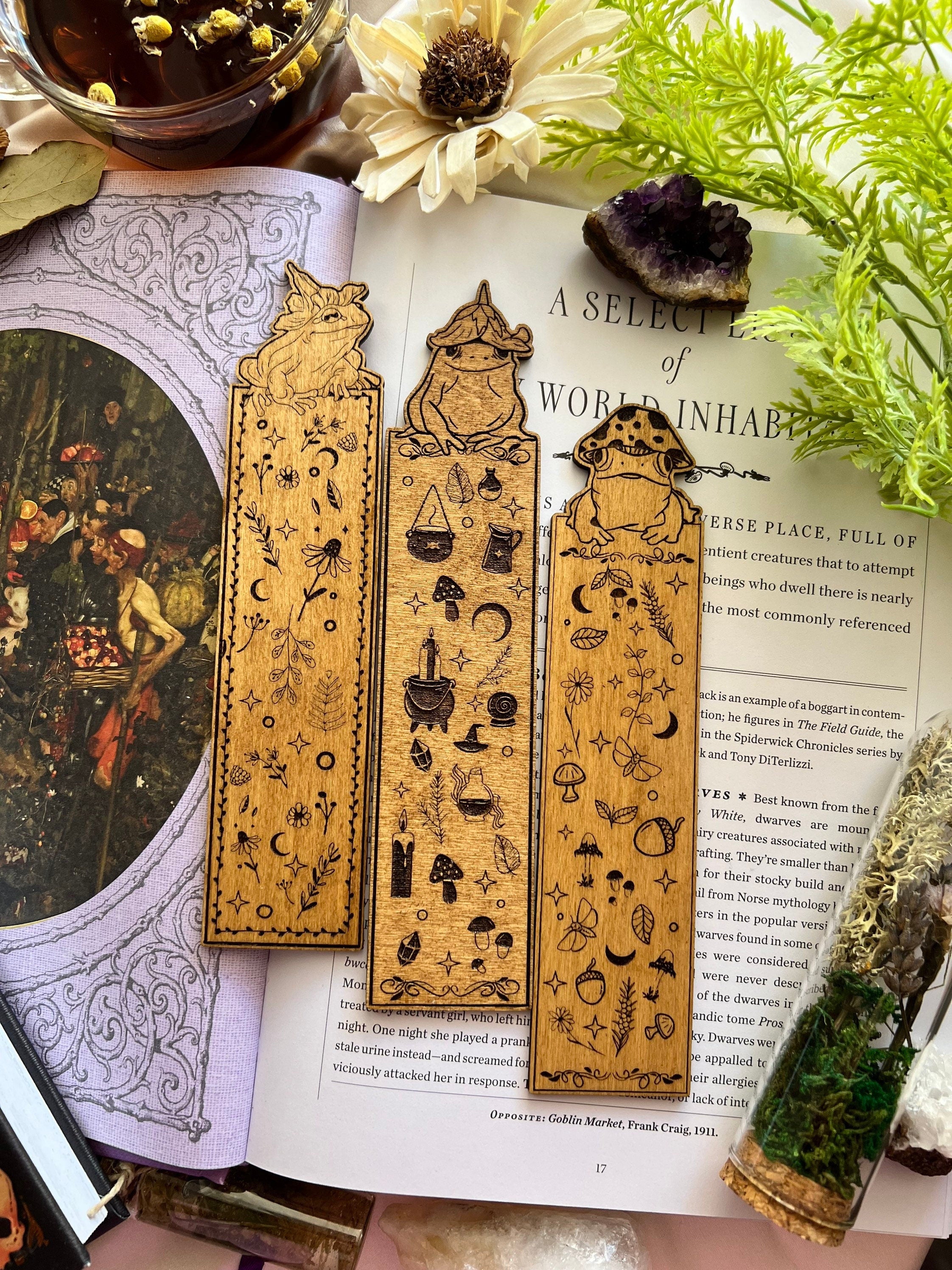 Wooden Bookmarks - Handmade Wood Burning