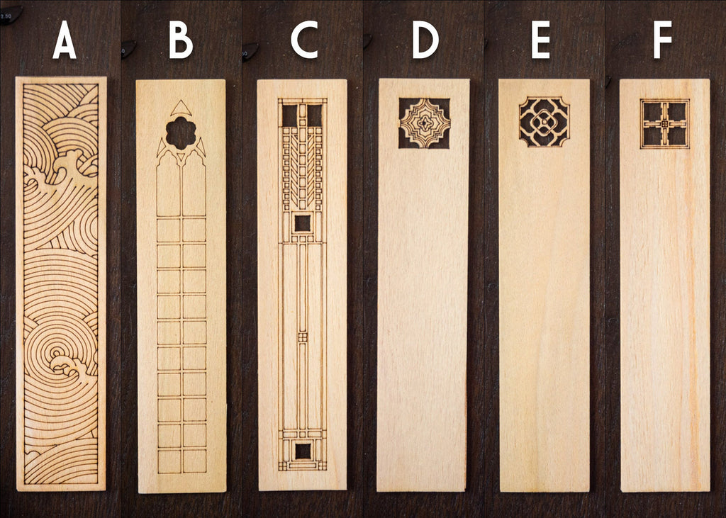 Wooden Bookmarks the Architectural Collection