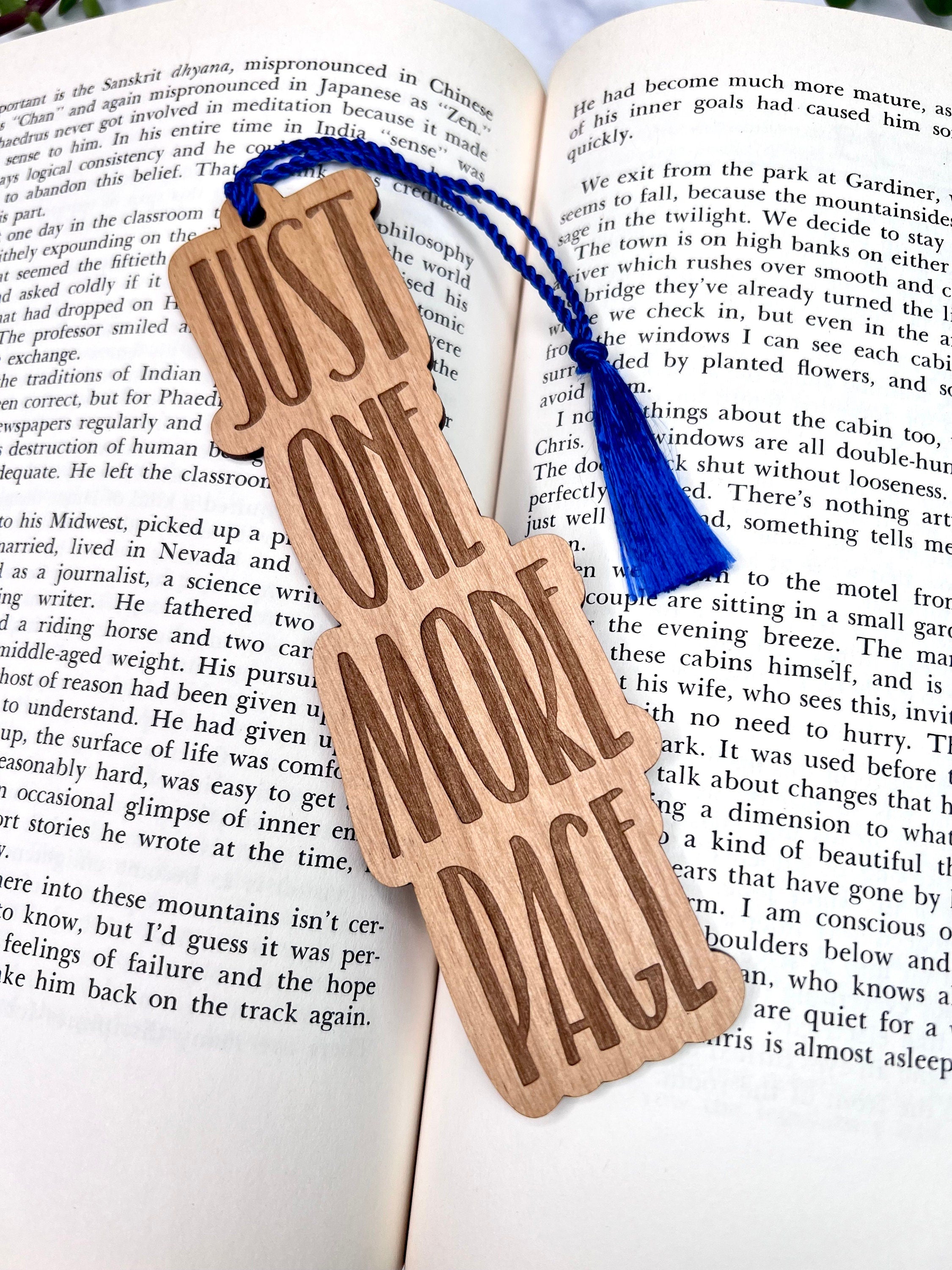 Laser Engraved Alder Wood Book Mark