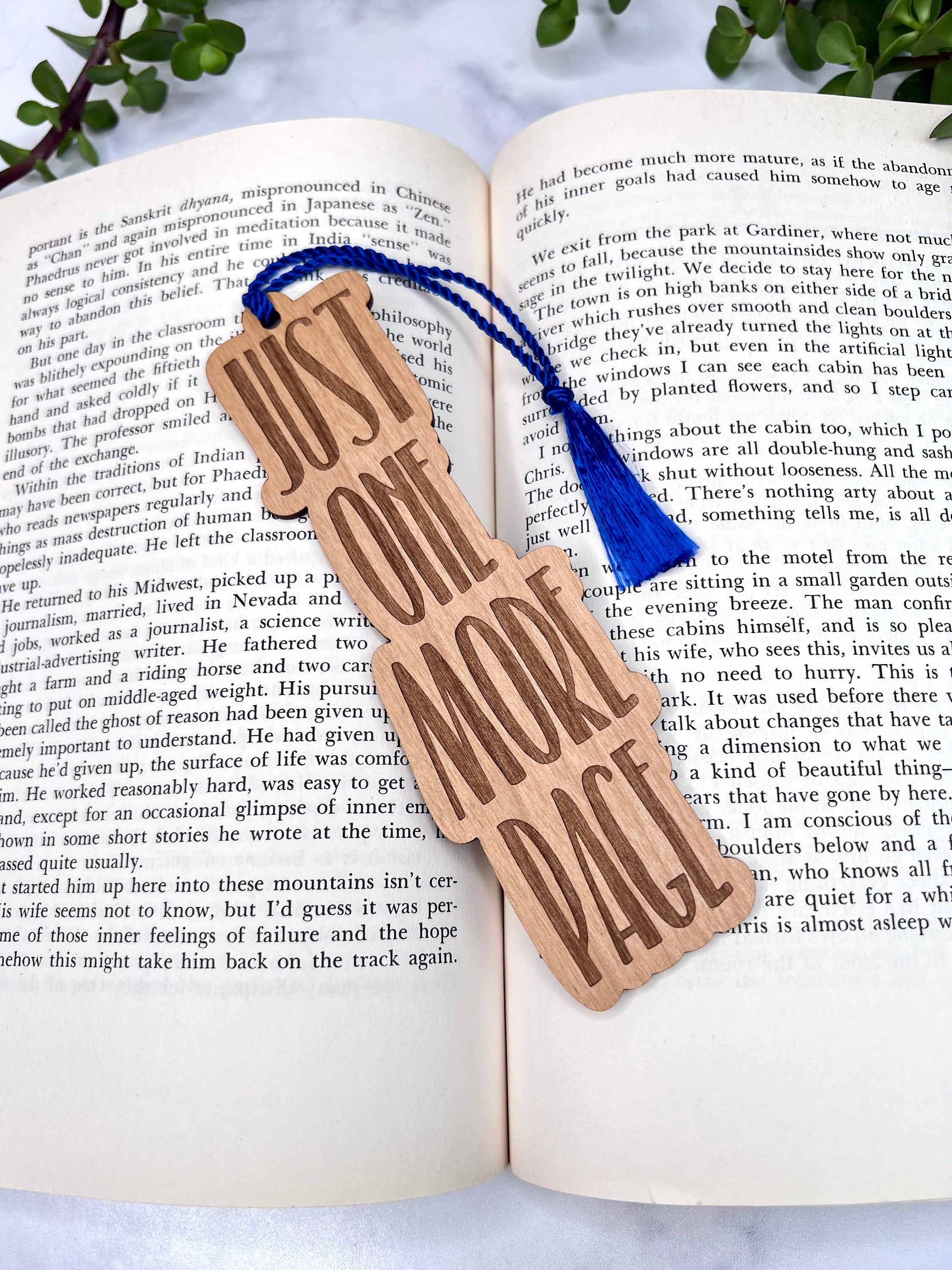Laser Engraved Alder Wood Book Mark