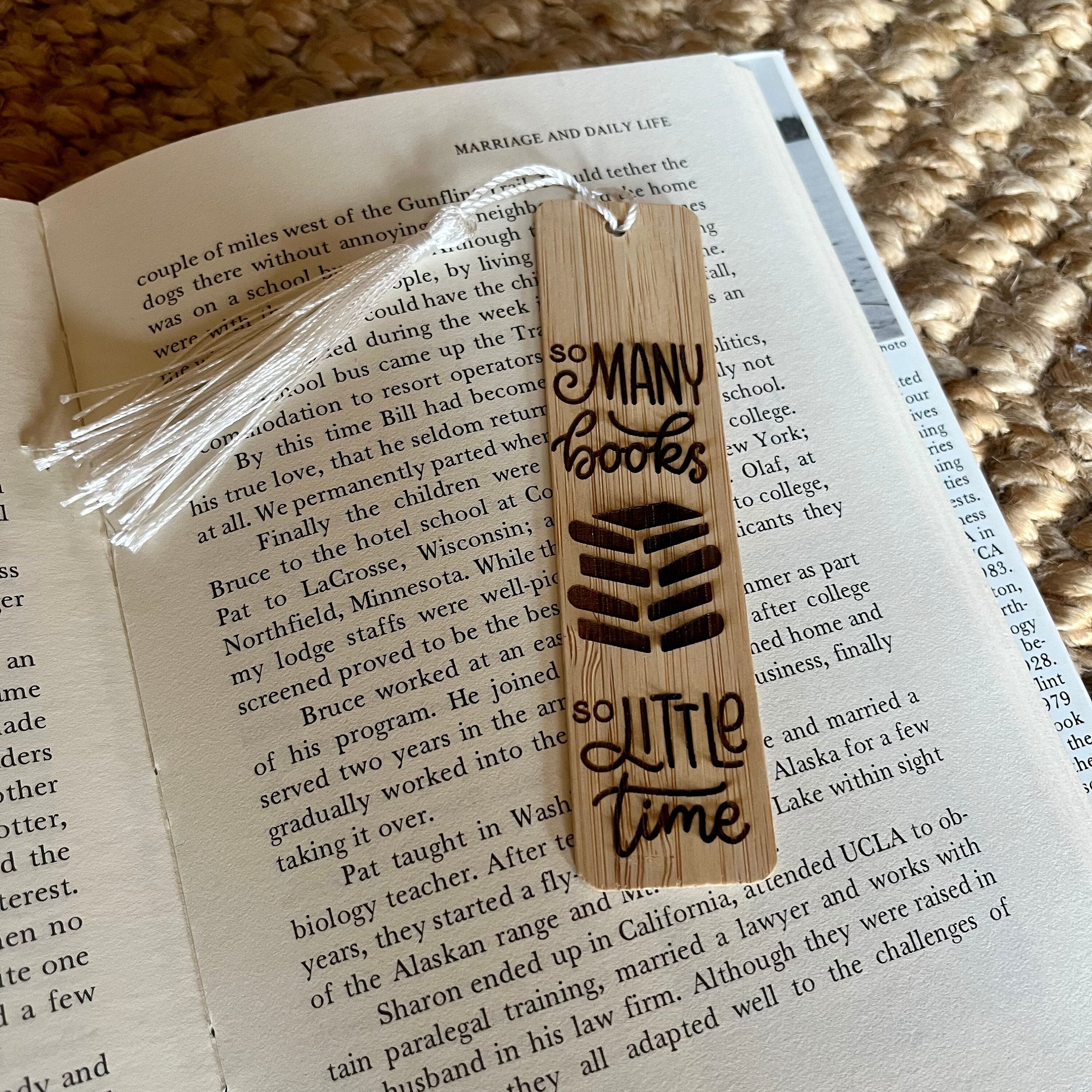 Wooden Engraved Bookmarks - Gift for Book Lovers