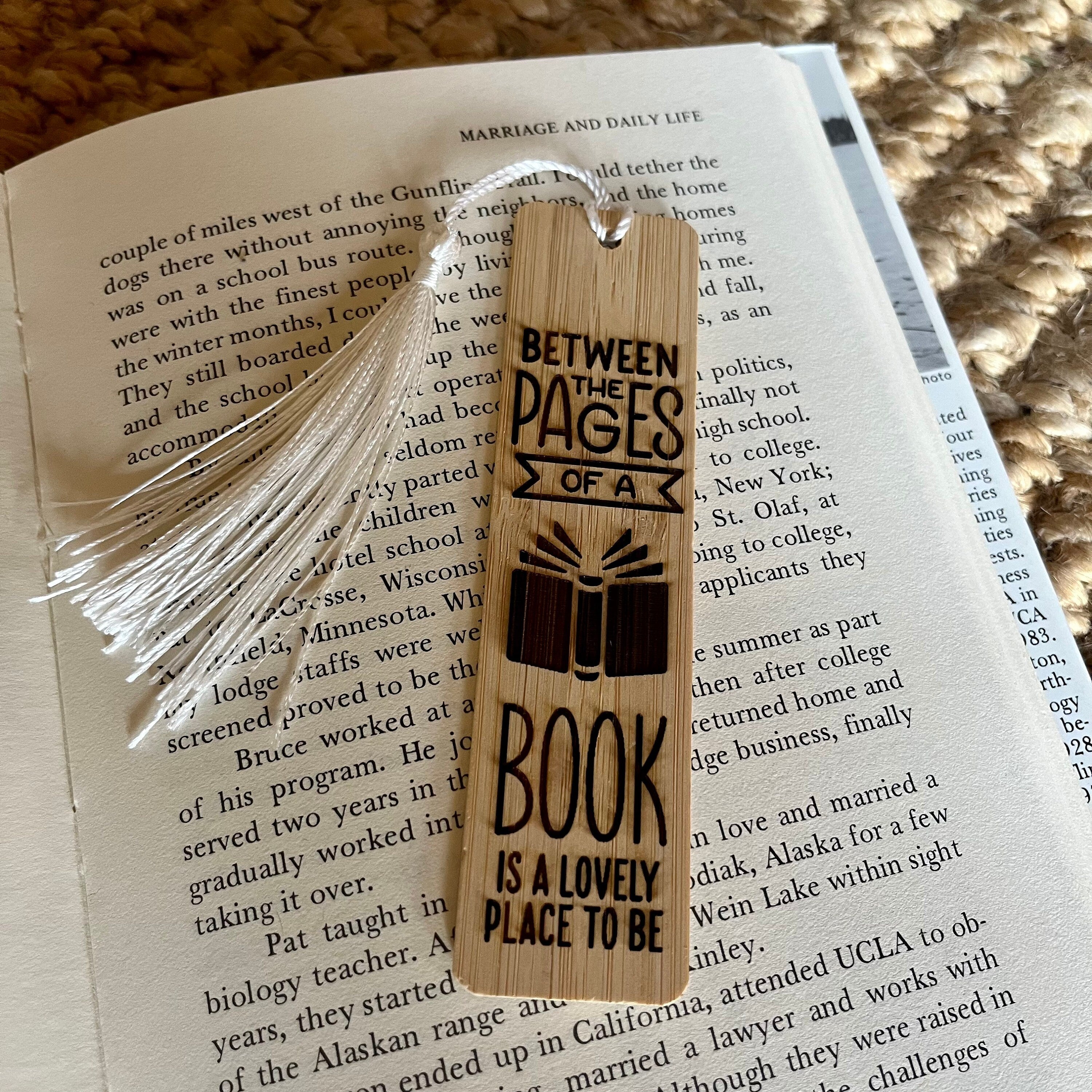 Wooden Engraved Bookmarks - Gift for Book Lovers