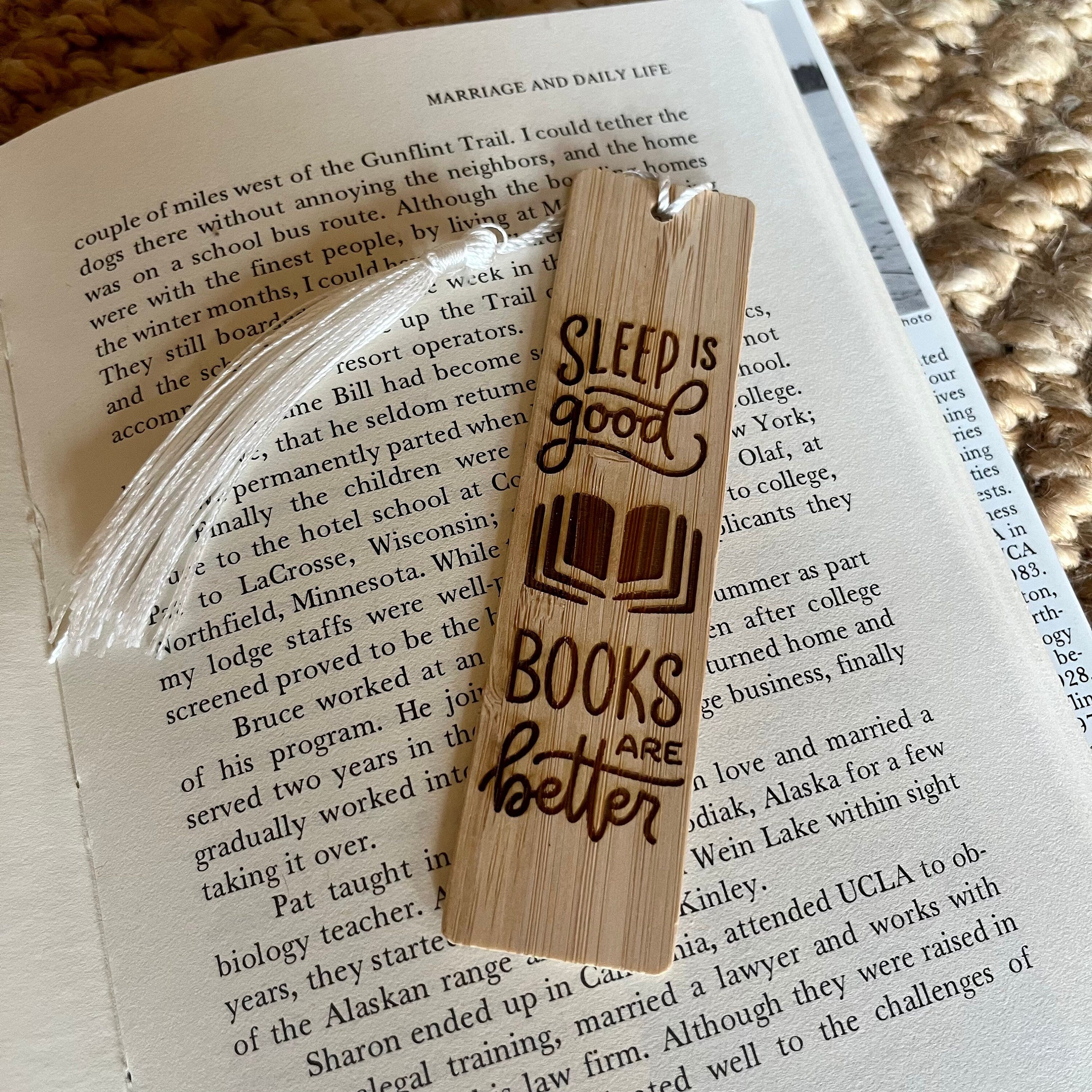 Wooden Engraved Bookmarks - Gift for Book Lovers