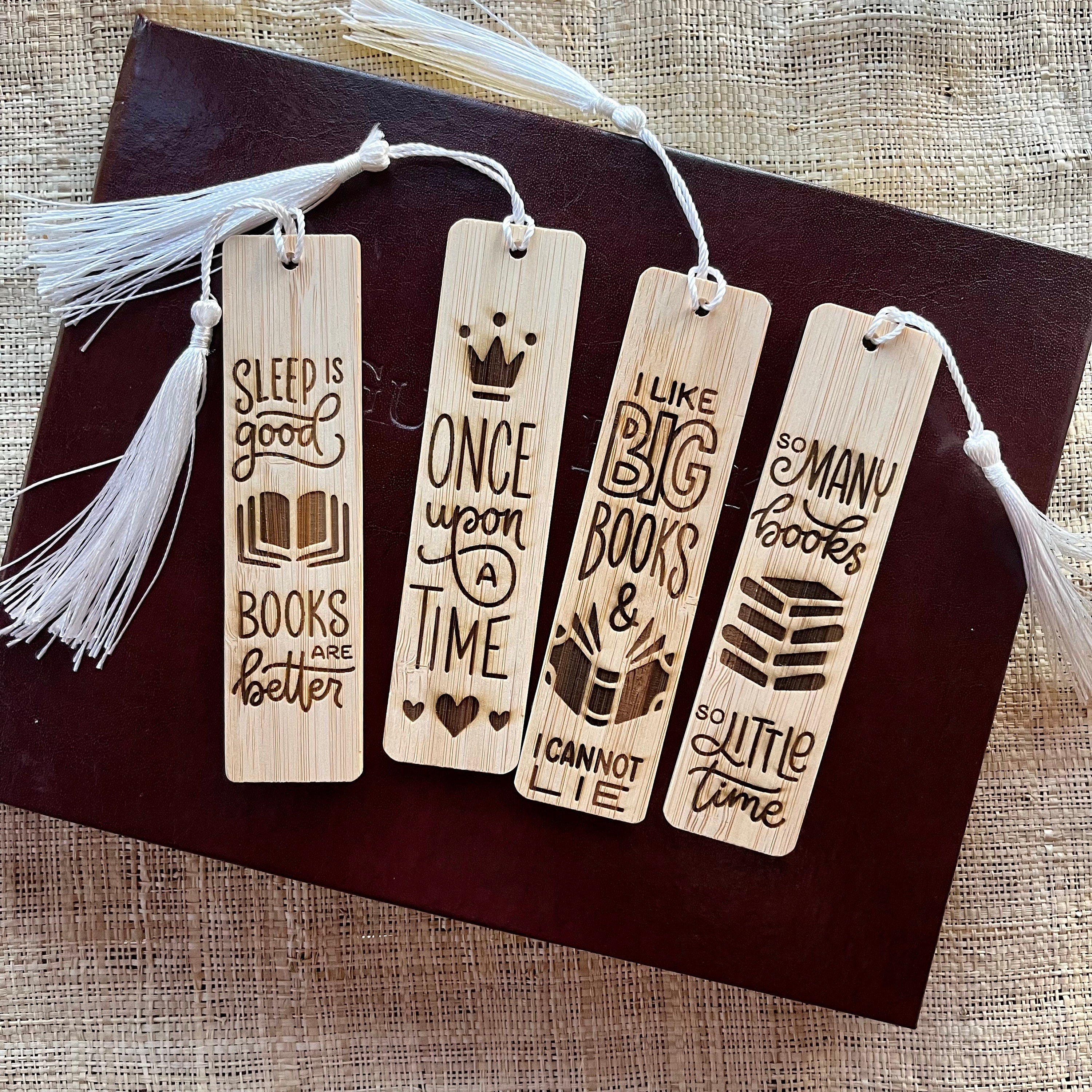 Wooden Engraved Bookmarks - Gift for Book Lovers