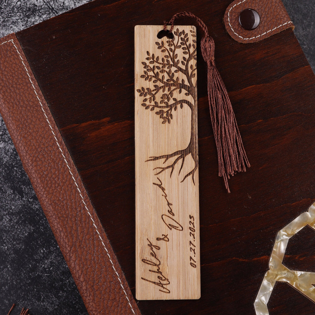 Personalized Wooden Bookmark Wedding Favor