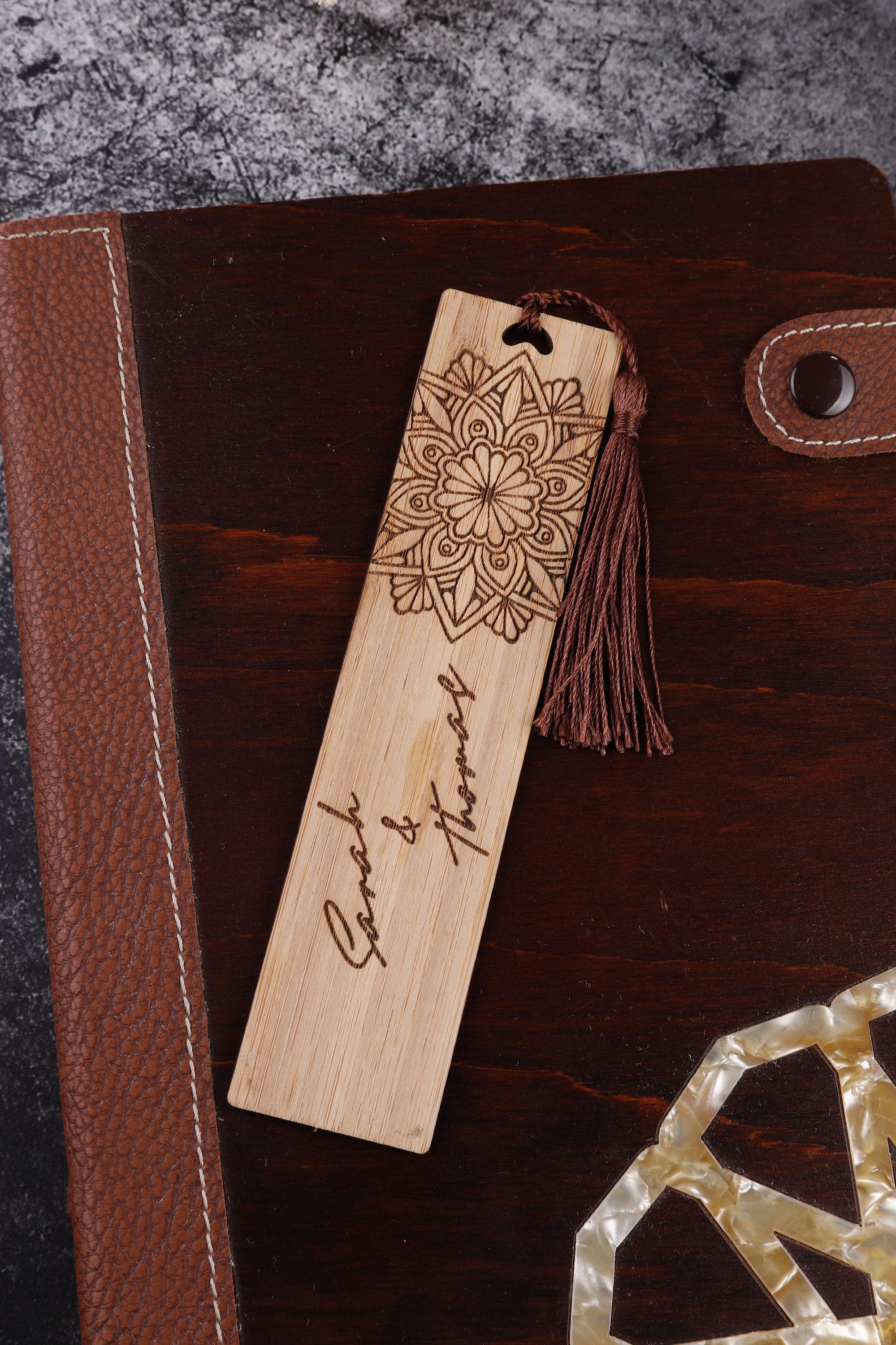Personalized Wooden Bookmark Wedding Favor