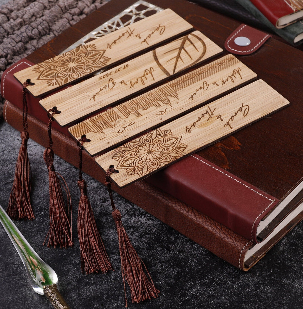 Personalized Wooden Bookmark Wedding Favor