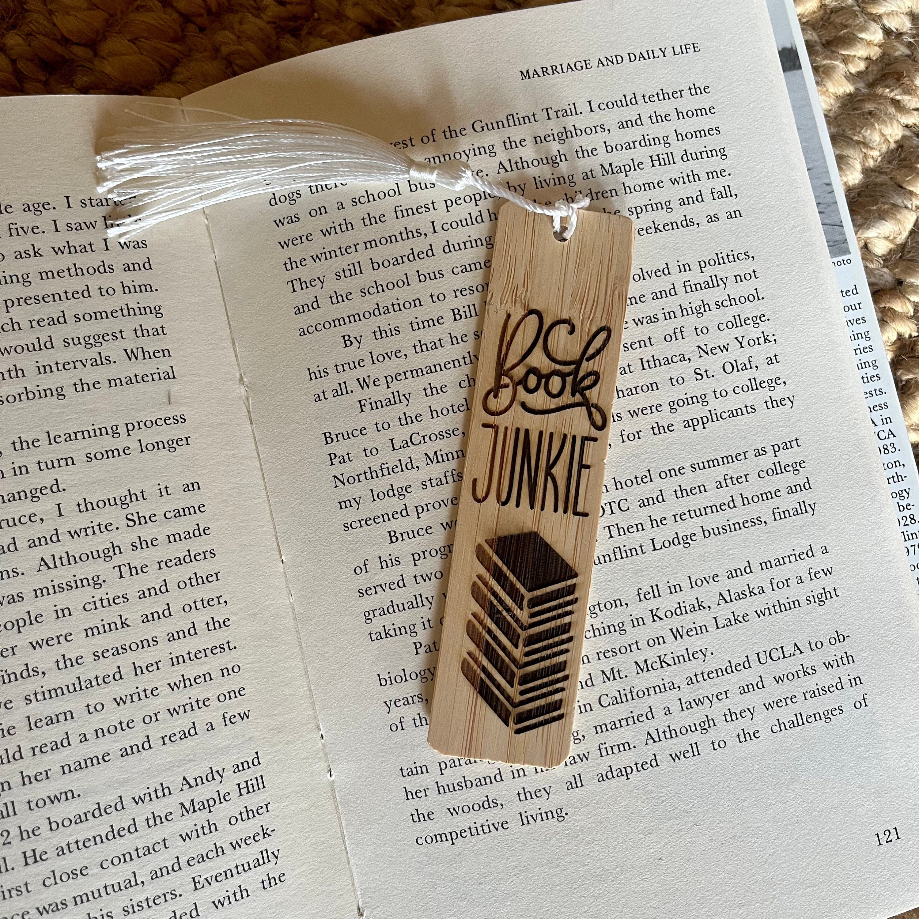 Wooden Engraved Bookmarks - Gift for Book Lovers