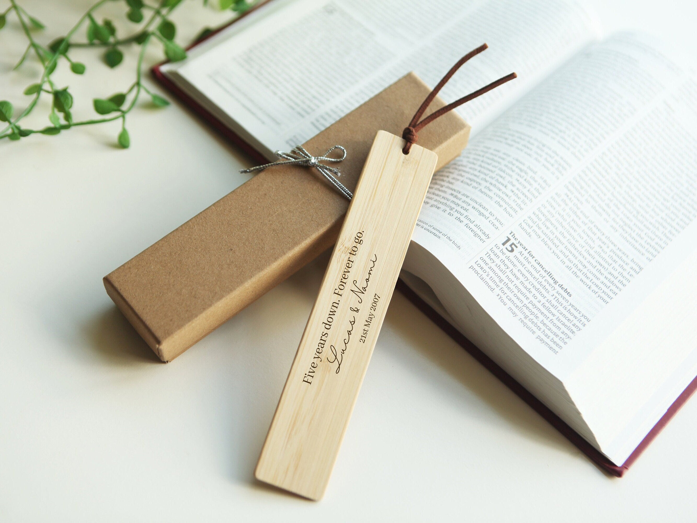 Personalised Engraved Bamboo Wooden Bookmark