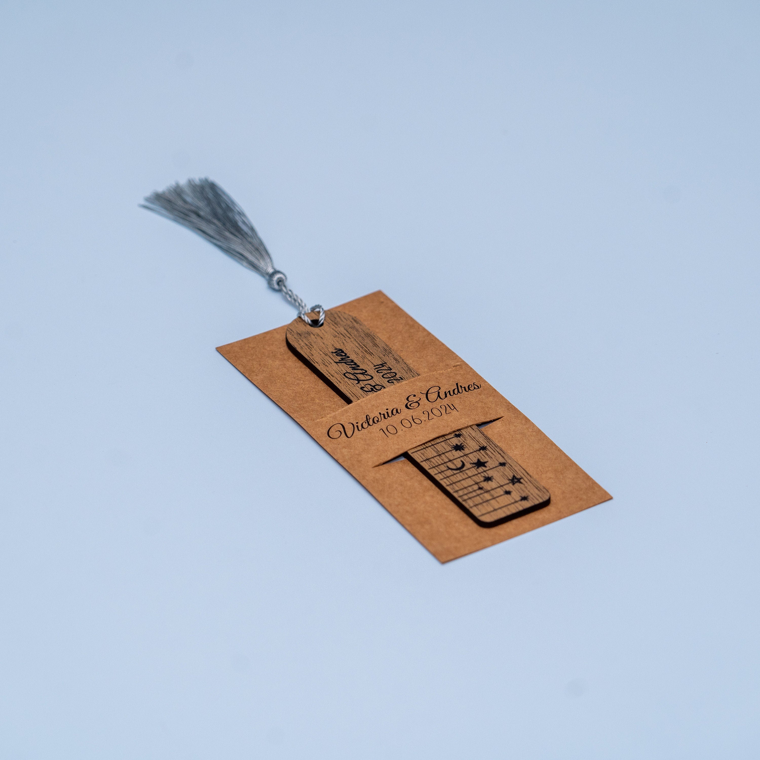 Custom Wooden Bookmark with Tassels