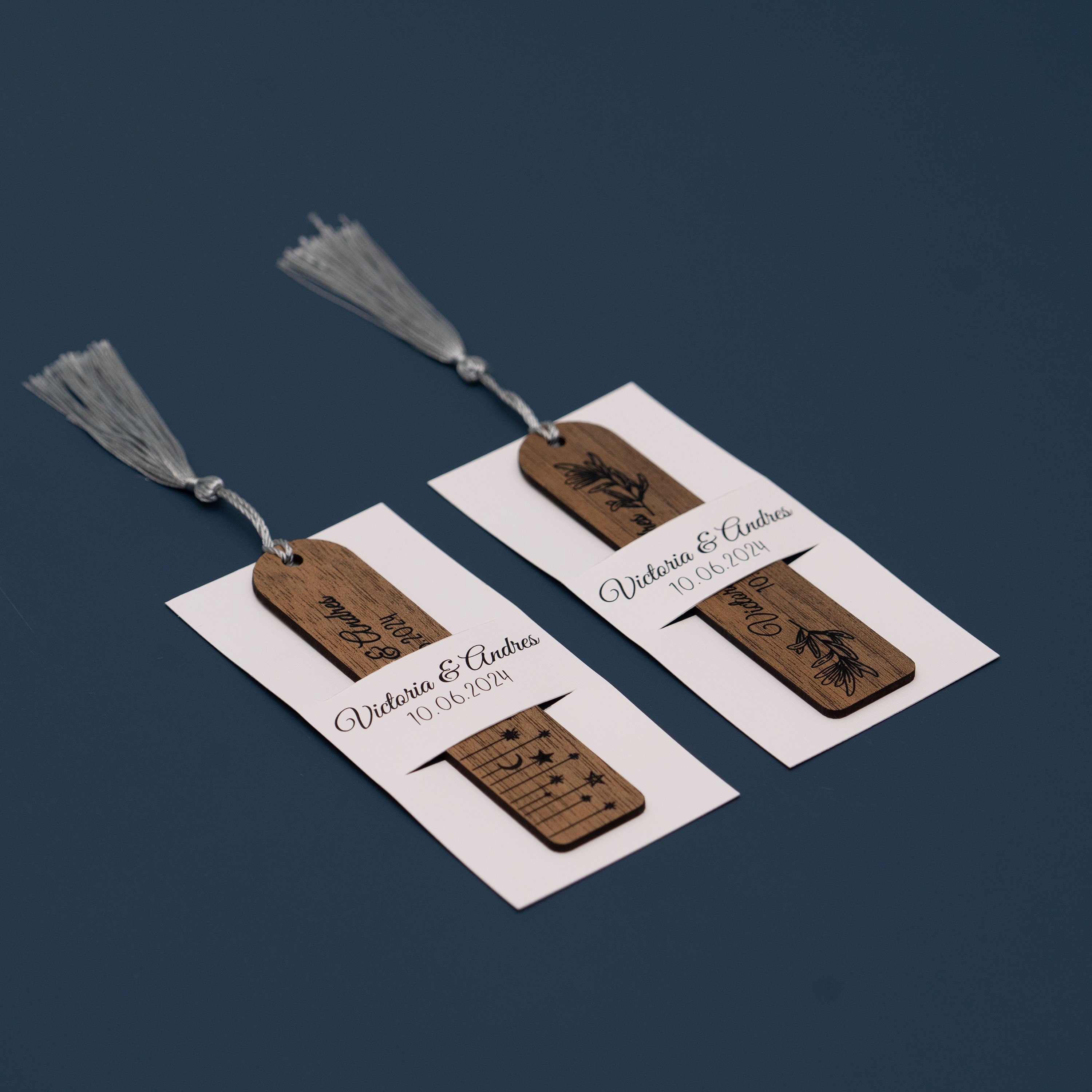Custom Wooden Bookmark with Tassels
