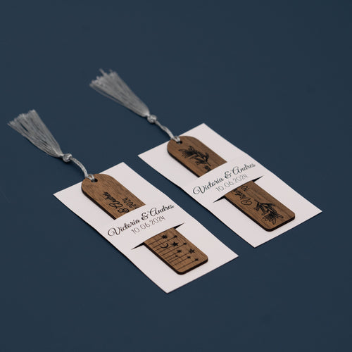 Custom Wooden Bookmark with Tassels