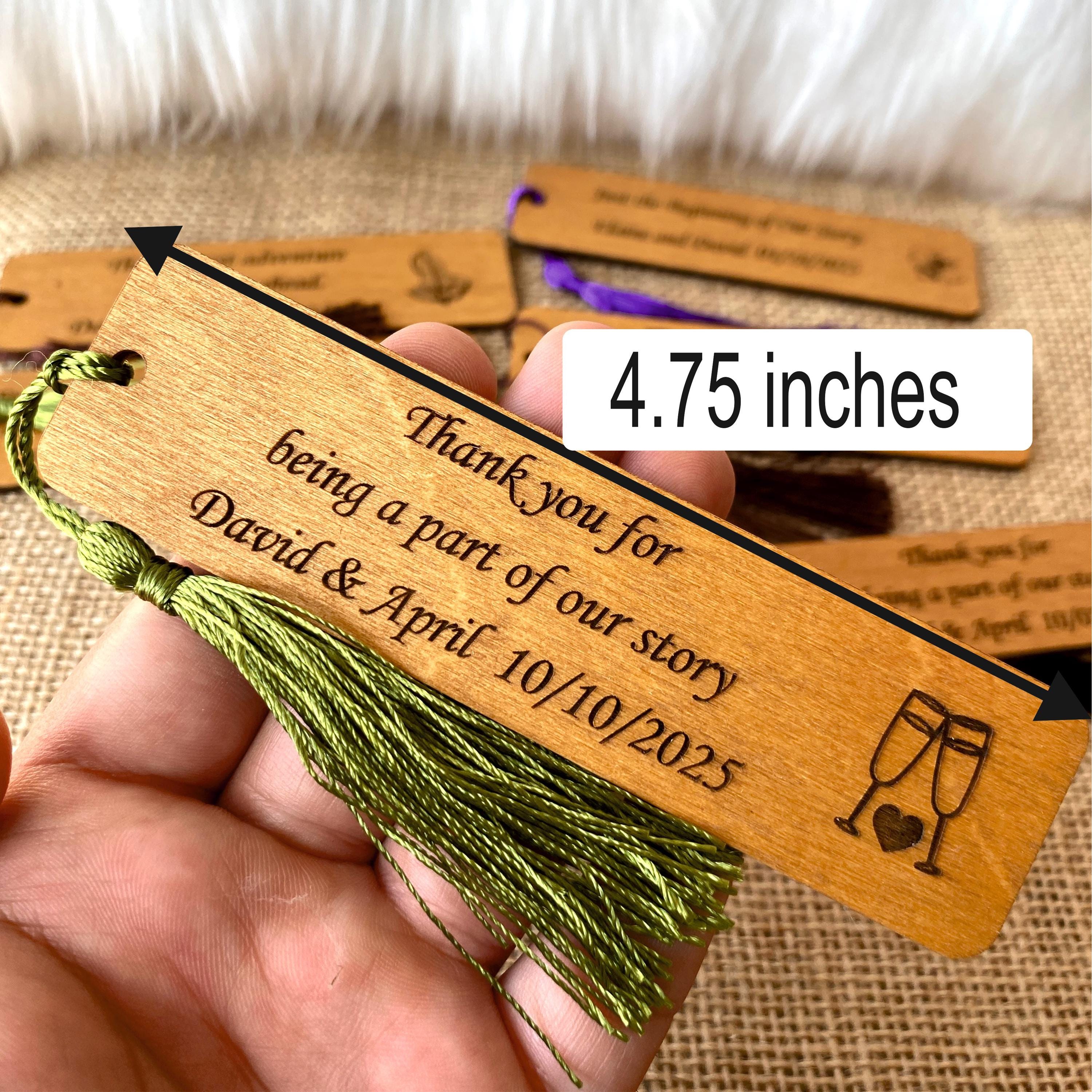 Engraved Rustic Bookmarks - Engagement Party Gifts