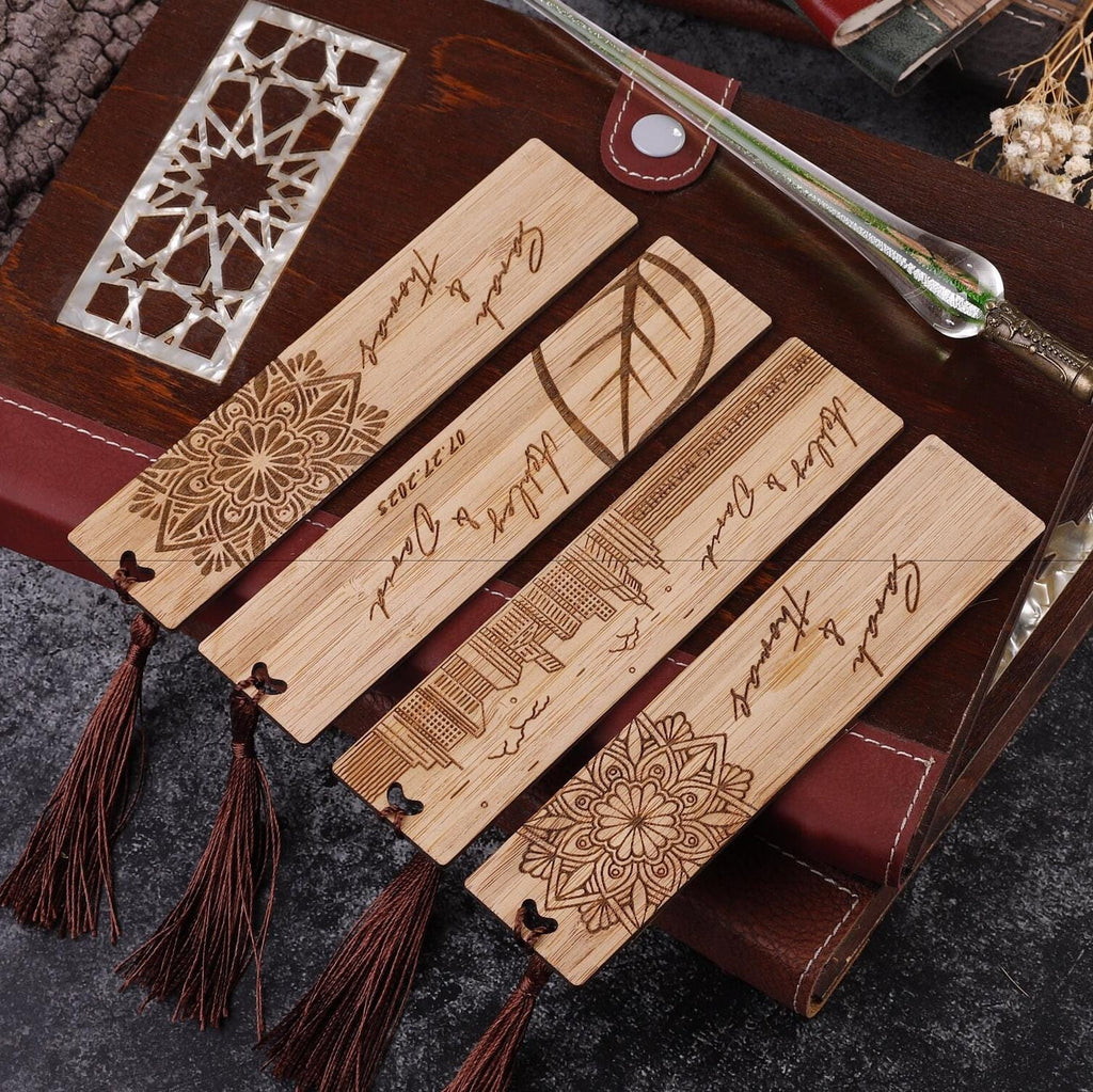Personalized Wooden Bookmark Wedding Favor