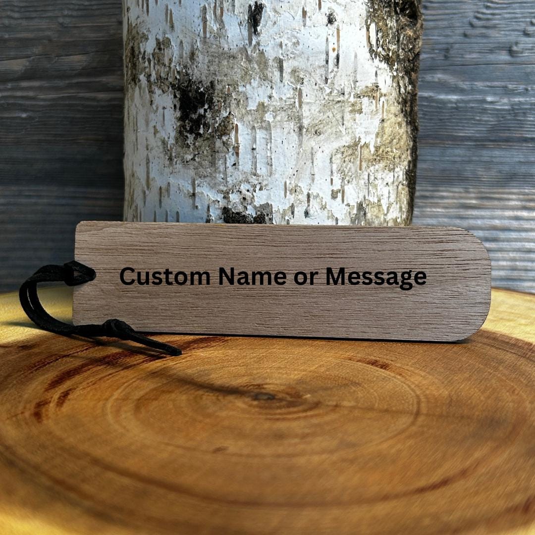 Custom Trio Pine Tree Wooden Bookmark