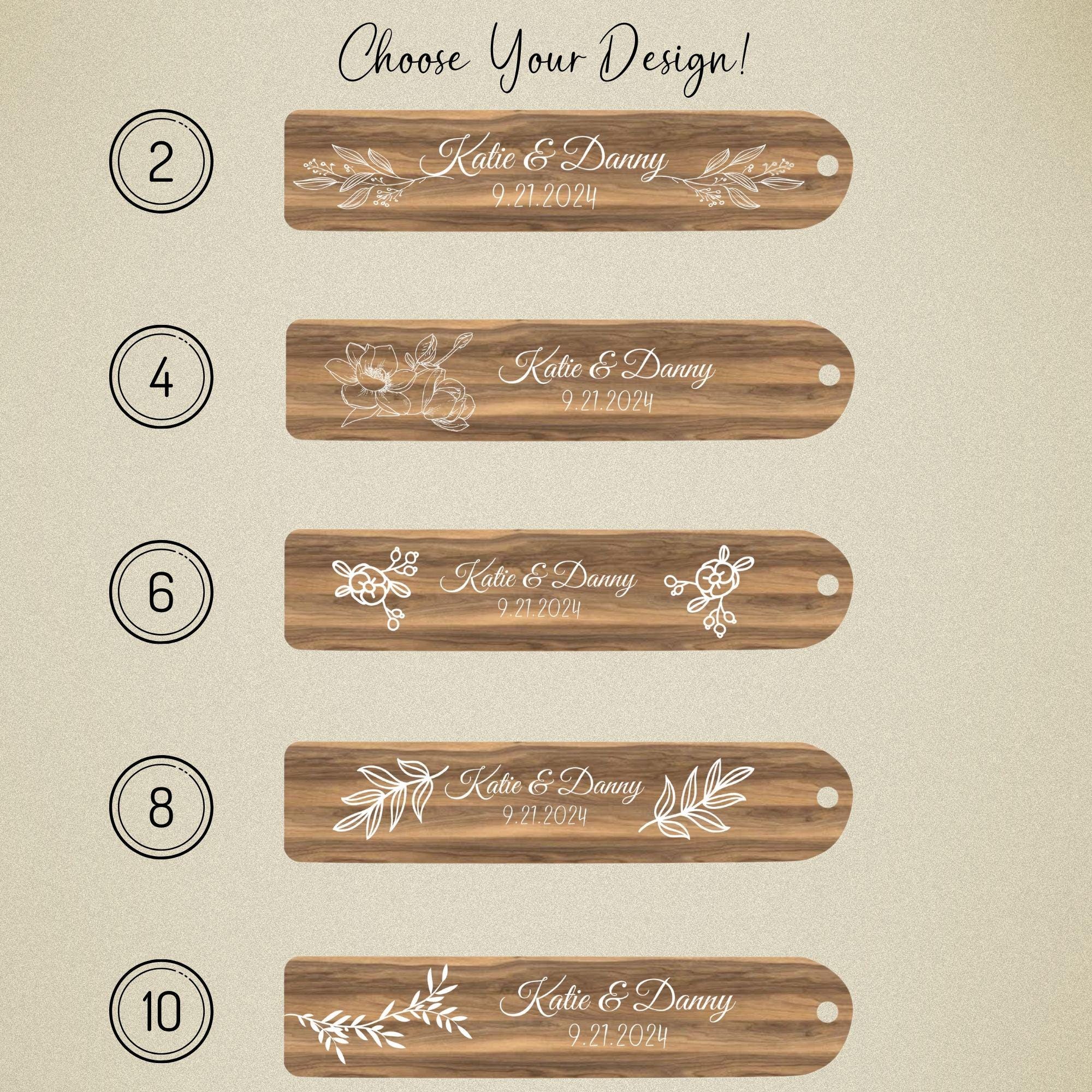 Custom Wooden Bookmark with Tassels