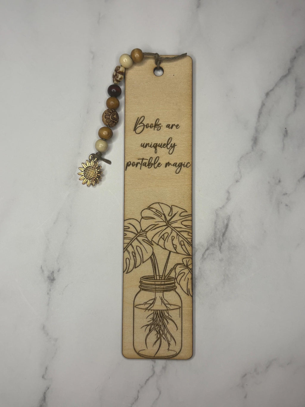 Engraved Wooden Bookmark – Inspirational Quote