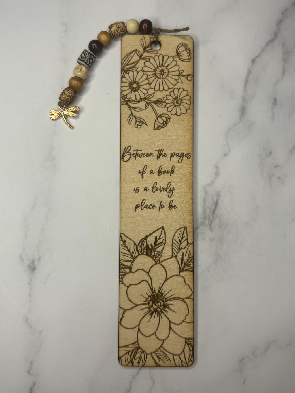Engraved Wooden Bookmark – Inspirational Quote