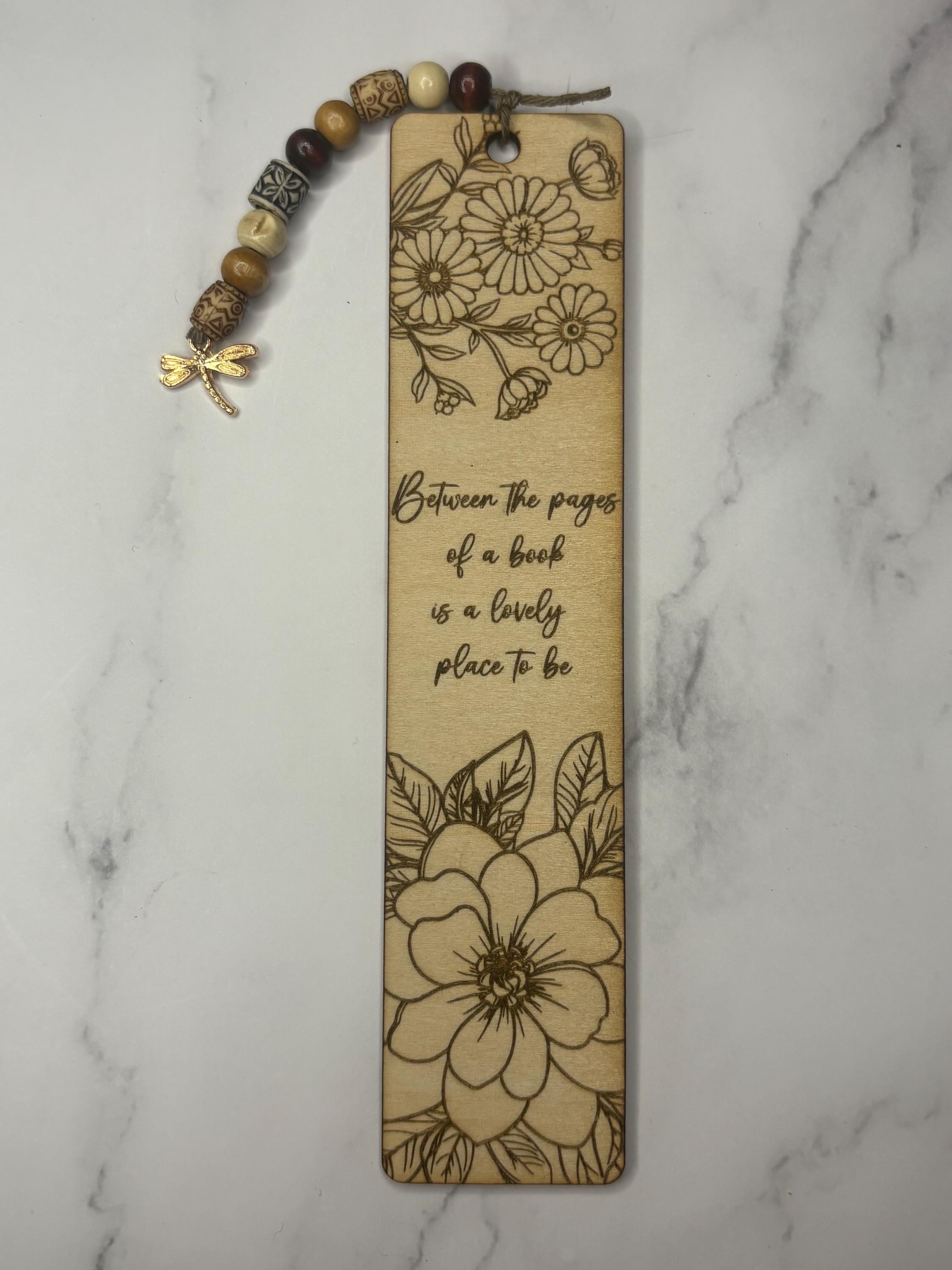 Engraved Wooden Bookmark – Inspirational Quote
